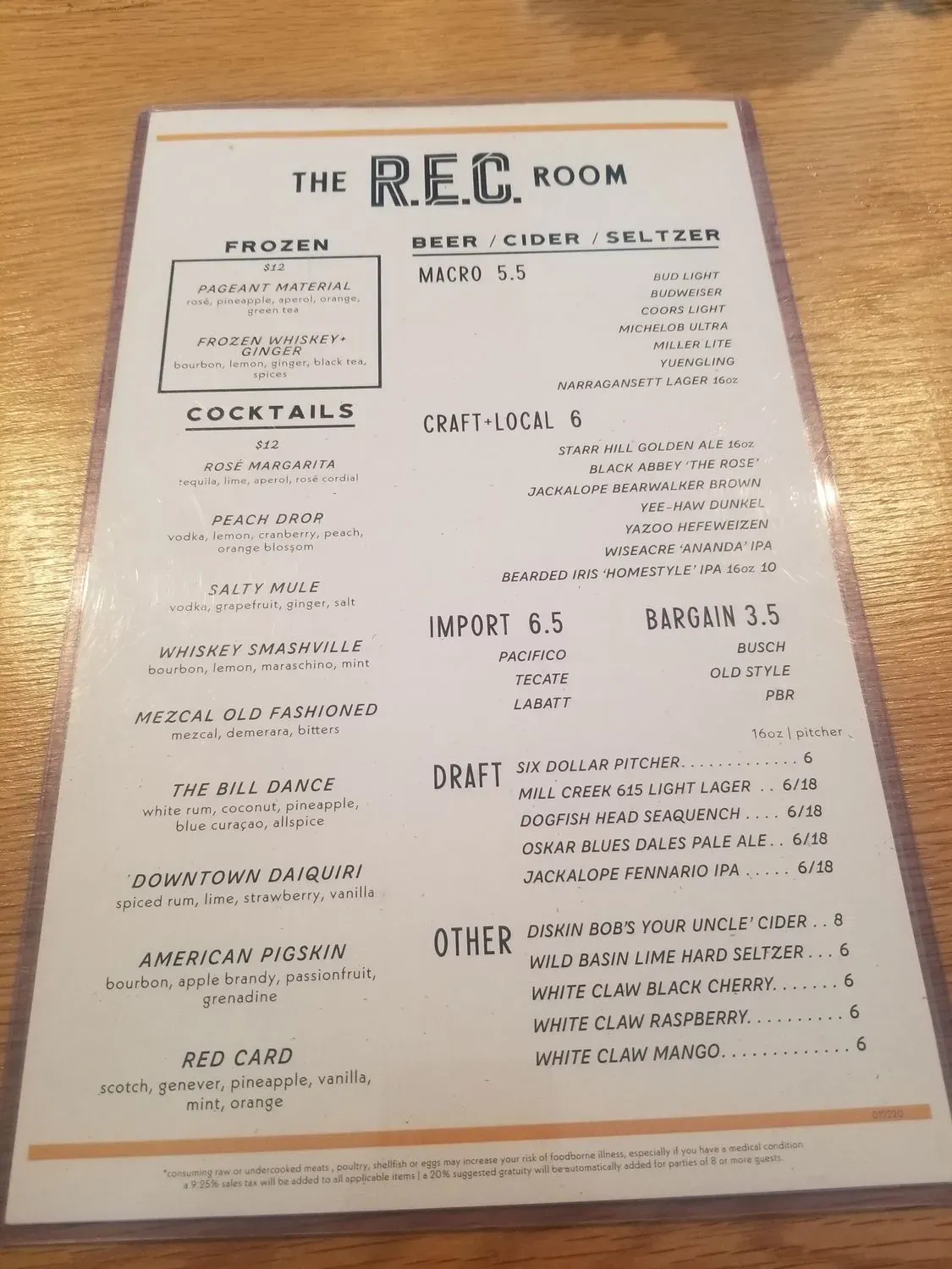 Menu 1