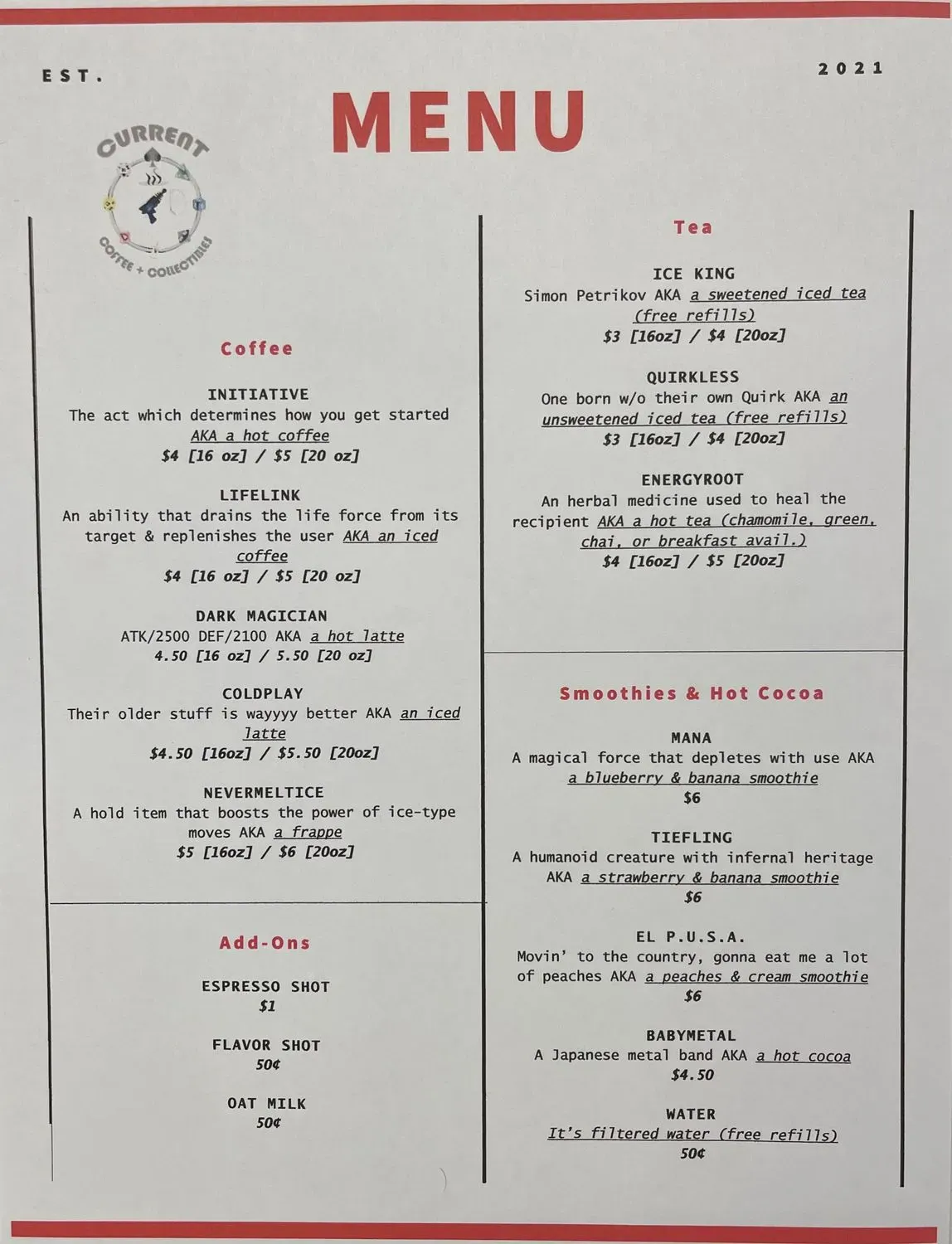 Menu 1