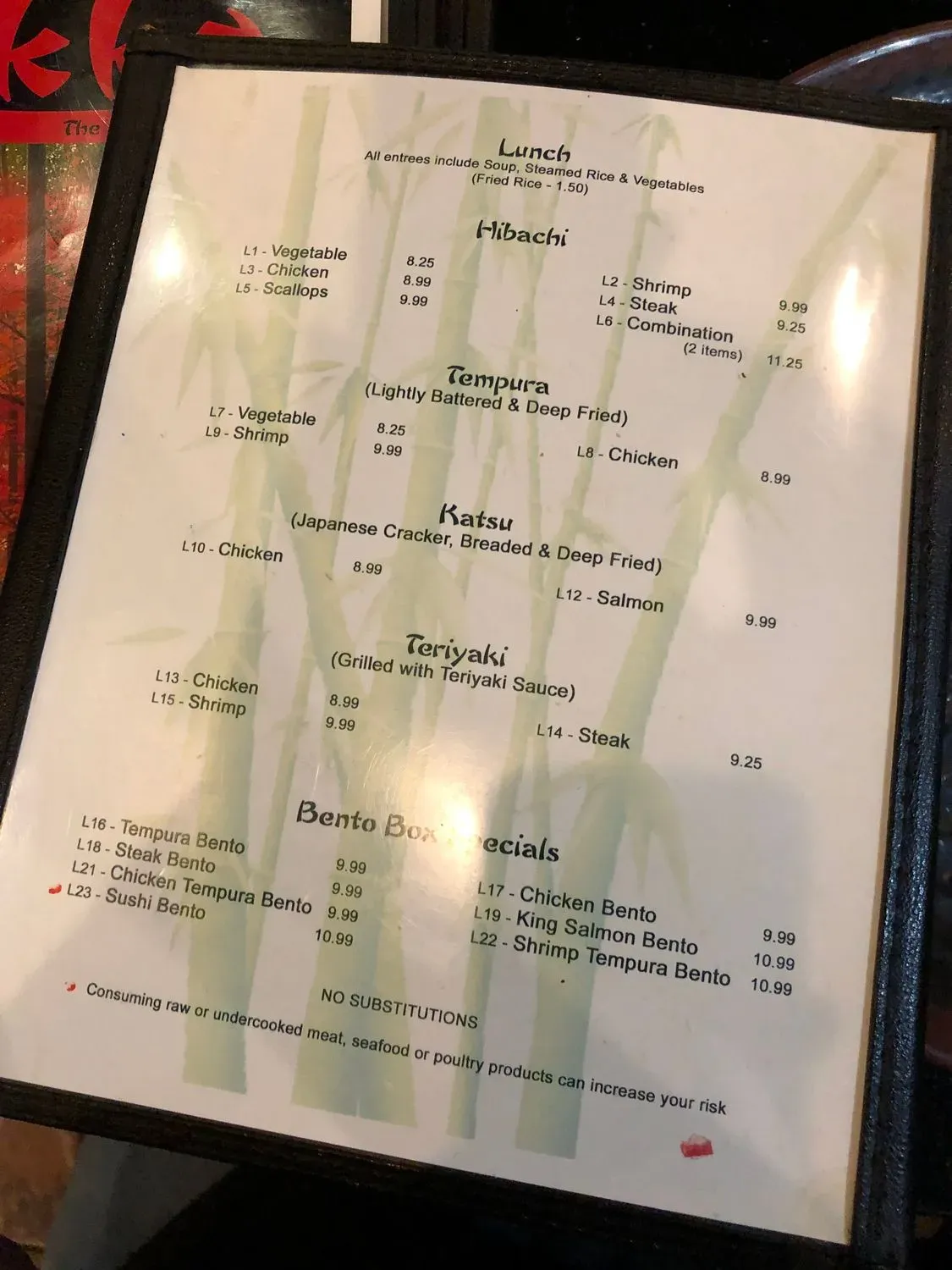 Menu 10