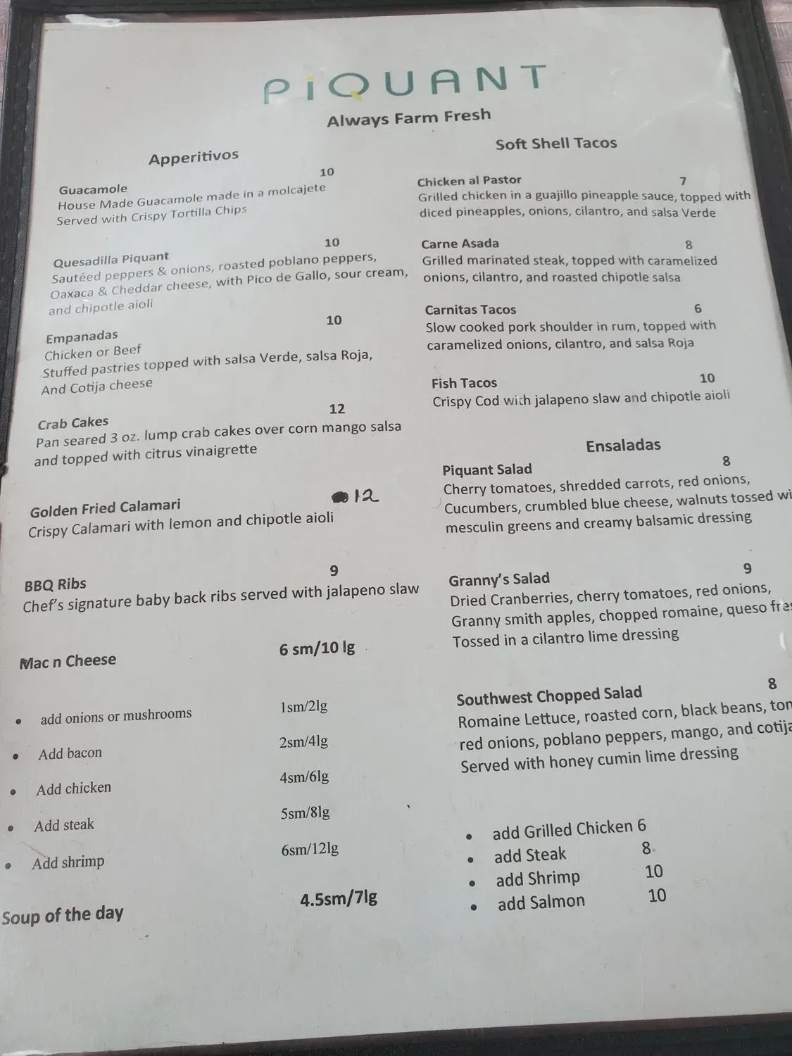 Menu 1