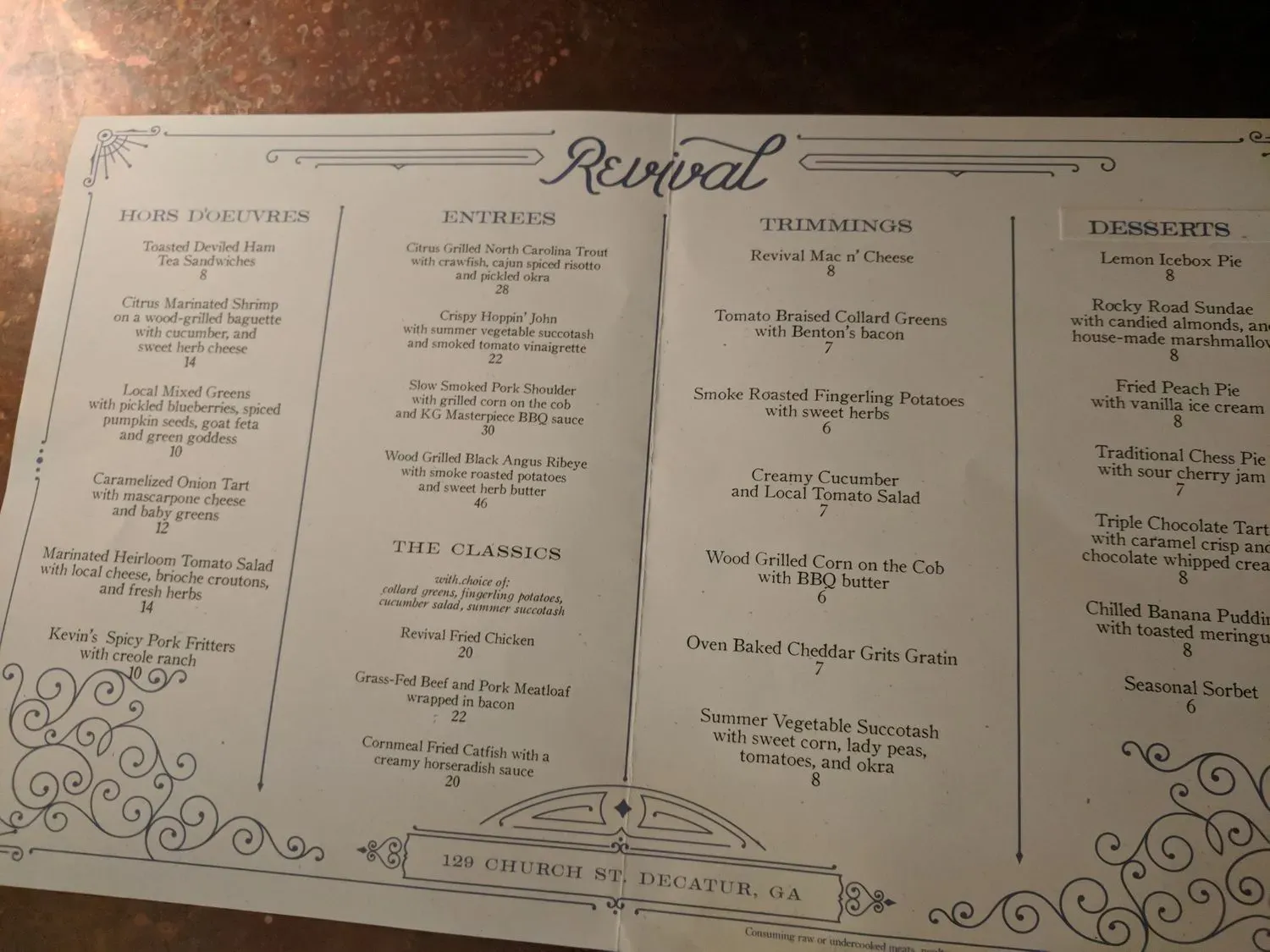 Menu 7