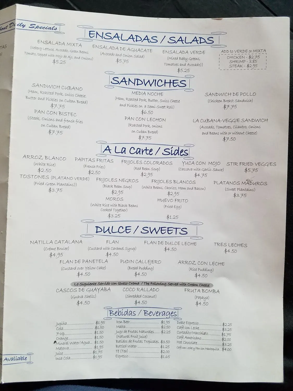 Menu 3