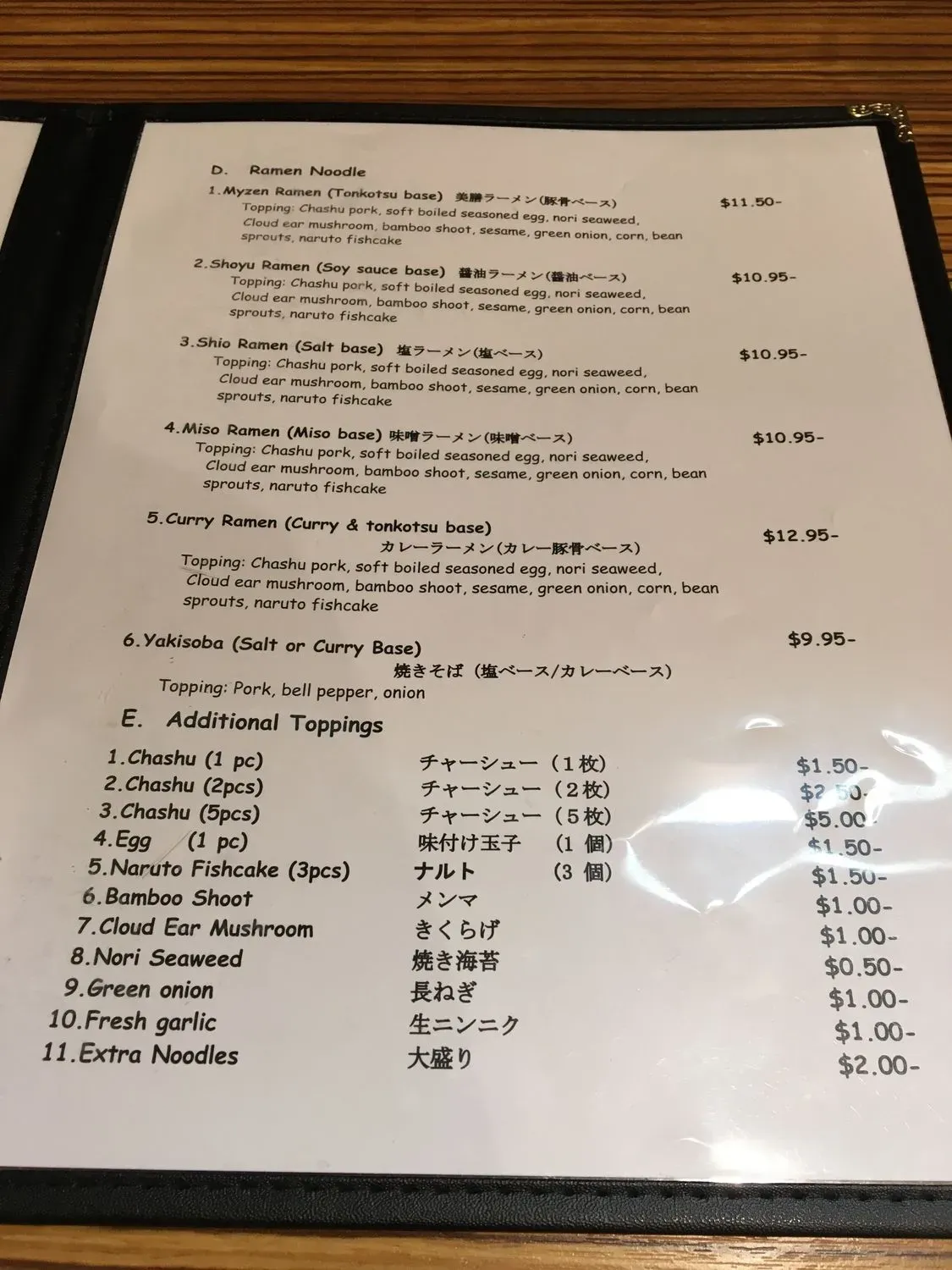 Menu 9