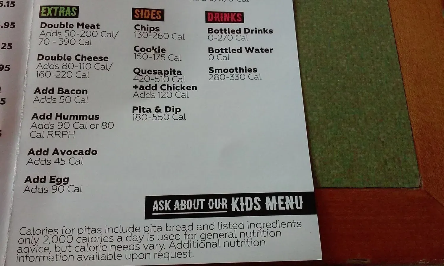 Menu 1