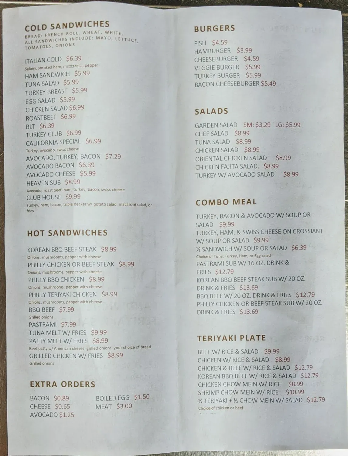 Menu 1