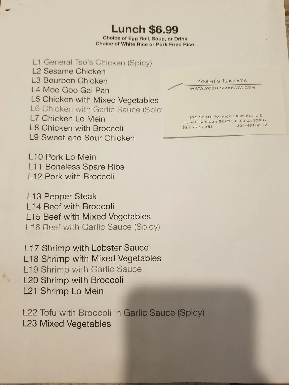 Menu 1