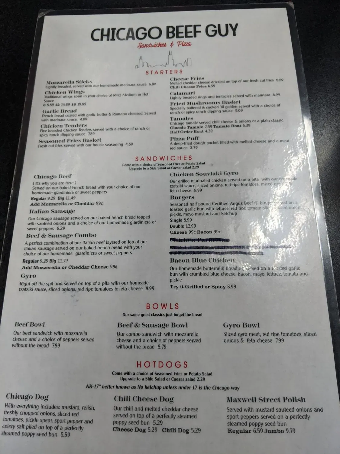 Menu 7