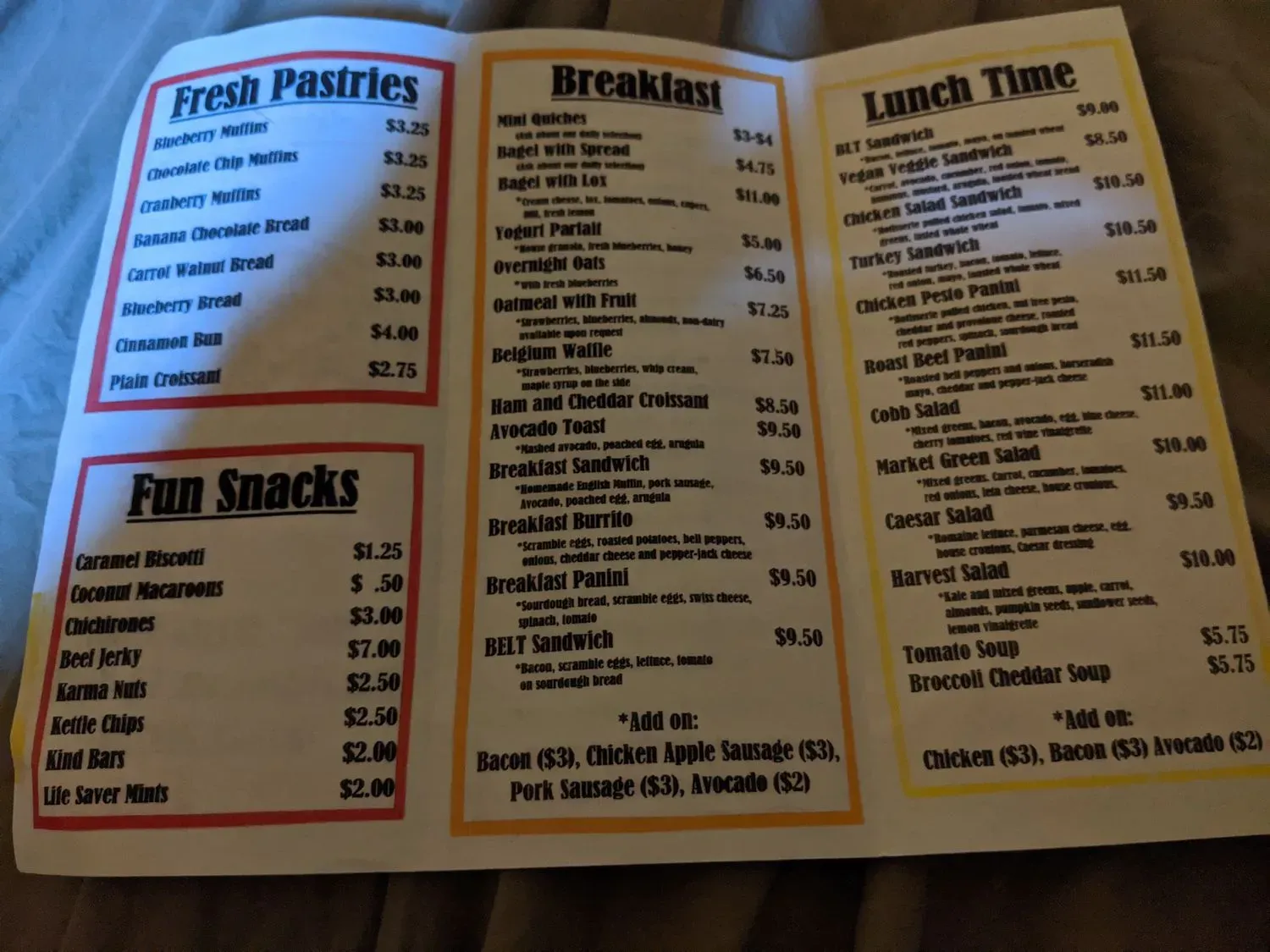 Menu 7