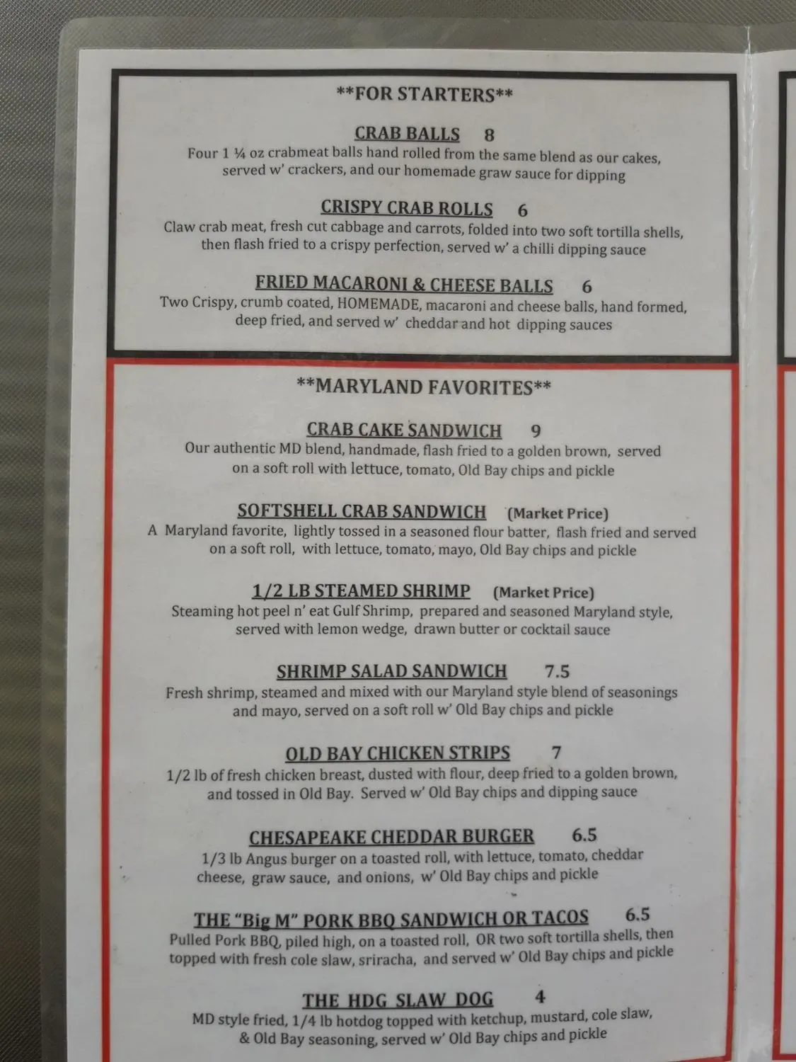 Menu 8