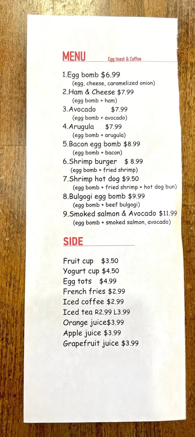 Menu 8