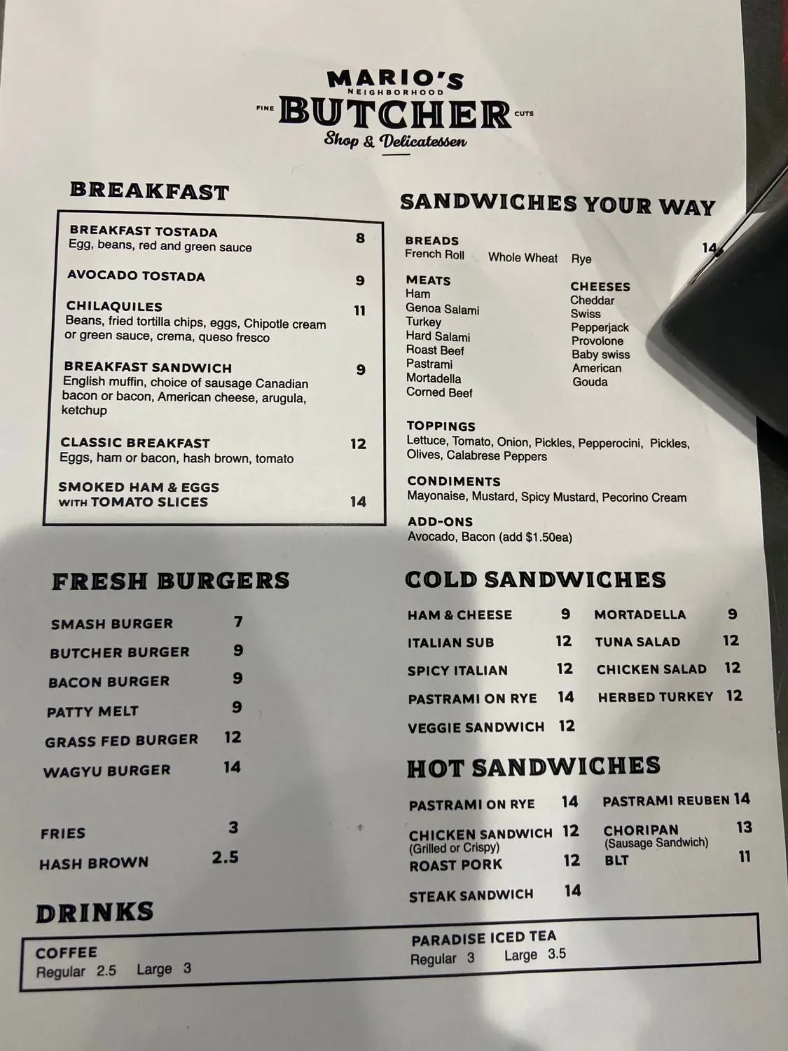 Menu 1