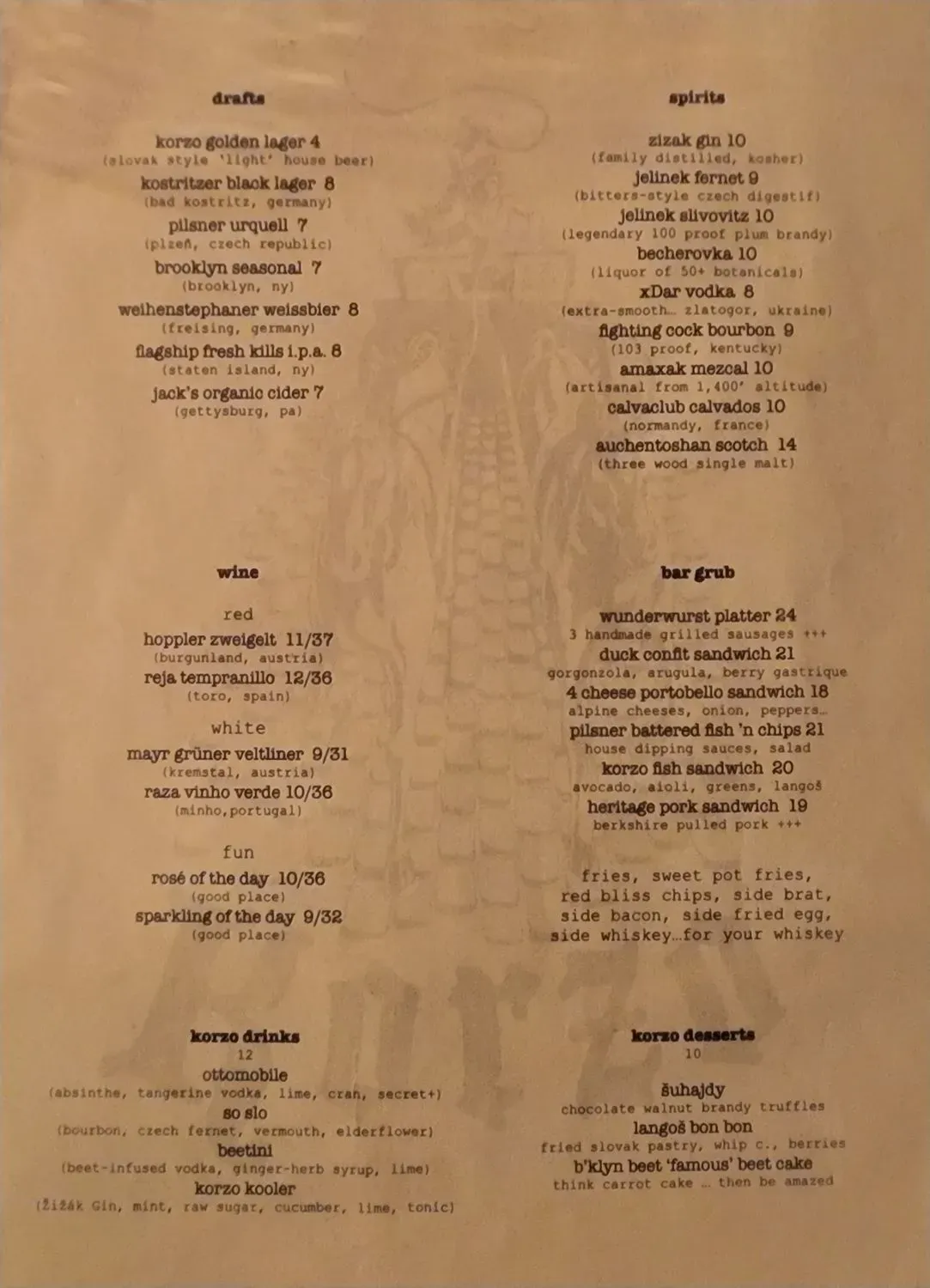 Menu 1