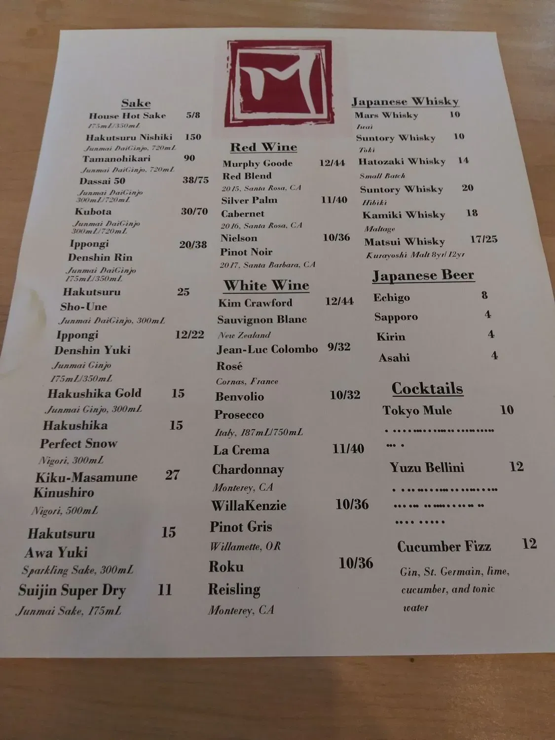 Menu 1