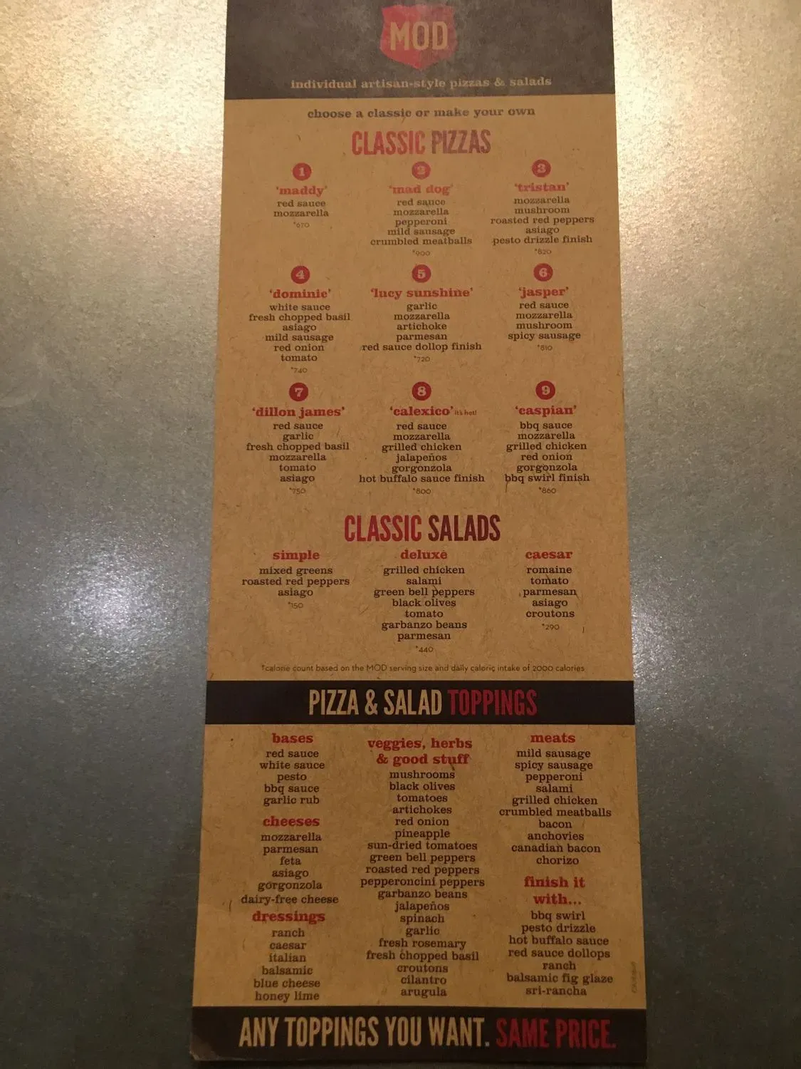 Menu 5