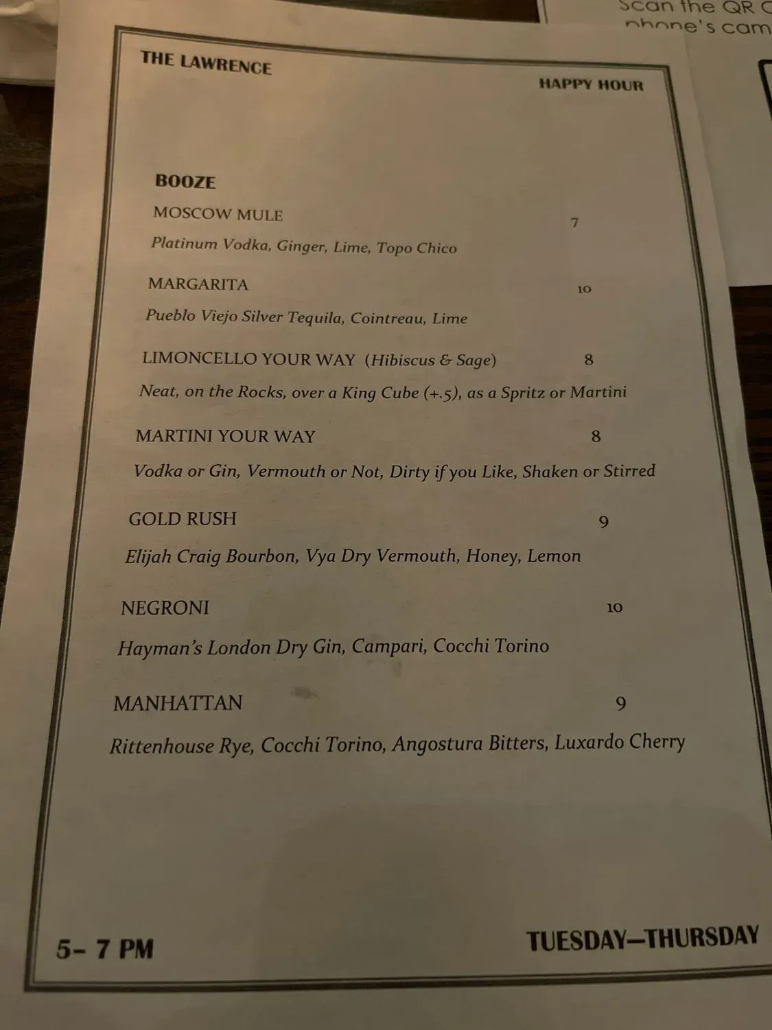 Menu 7