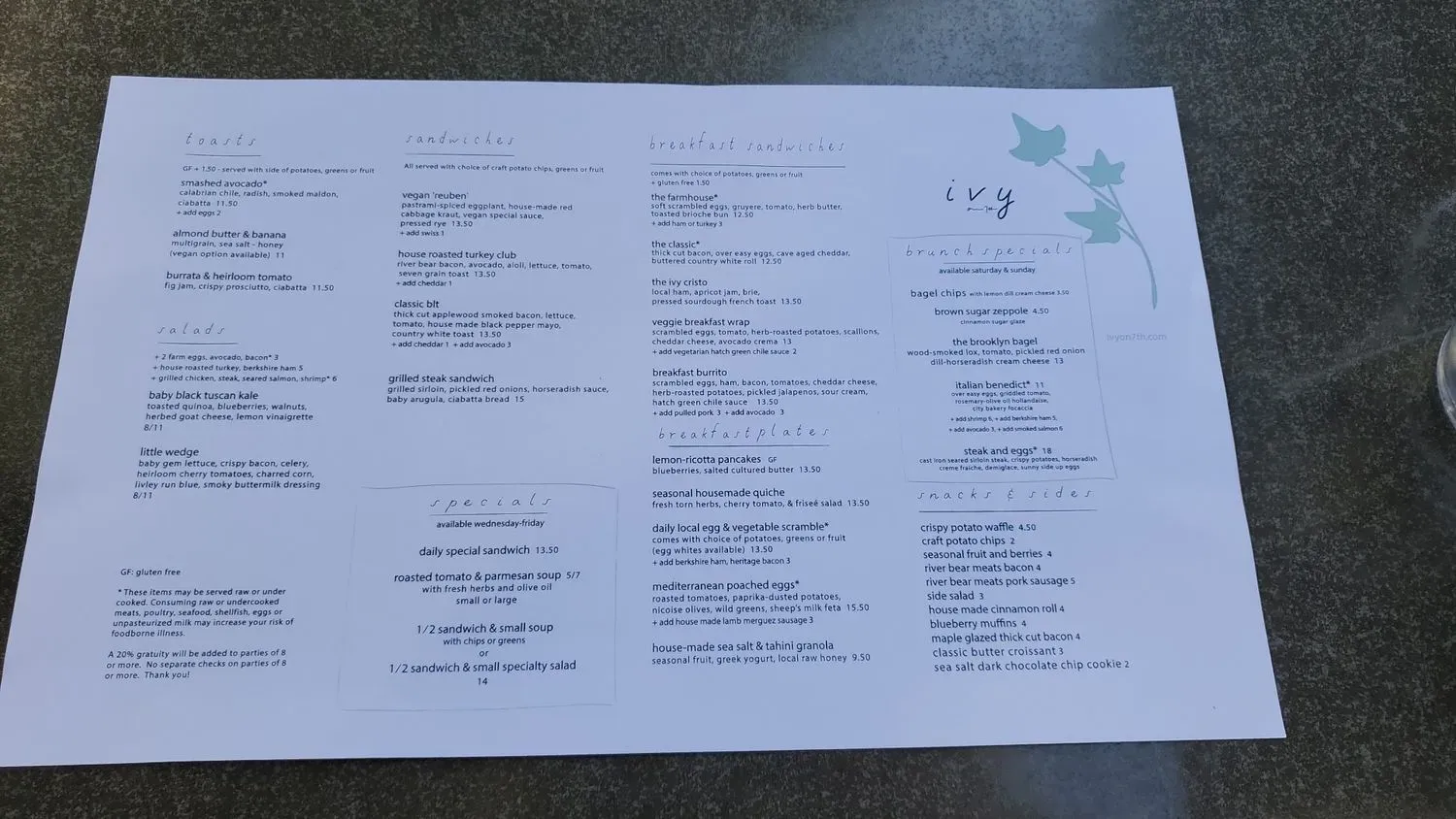 Menu 1