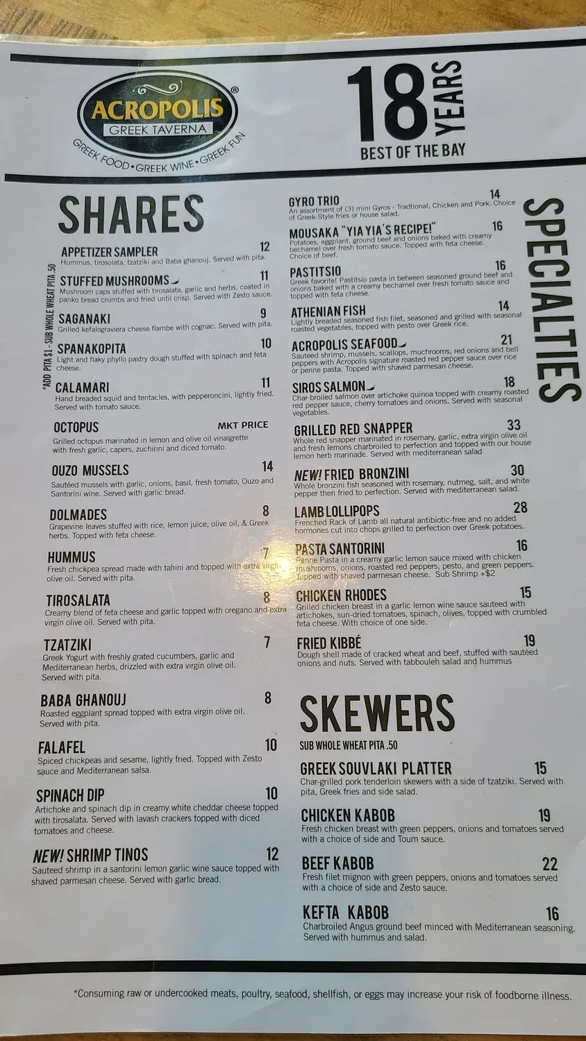 Menu 1