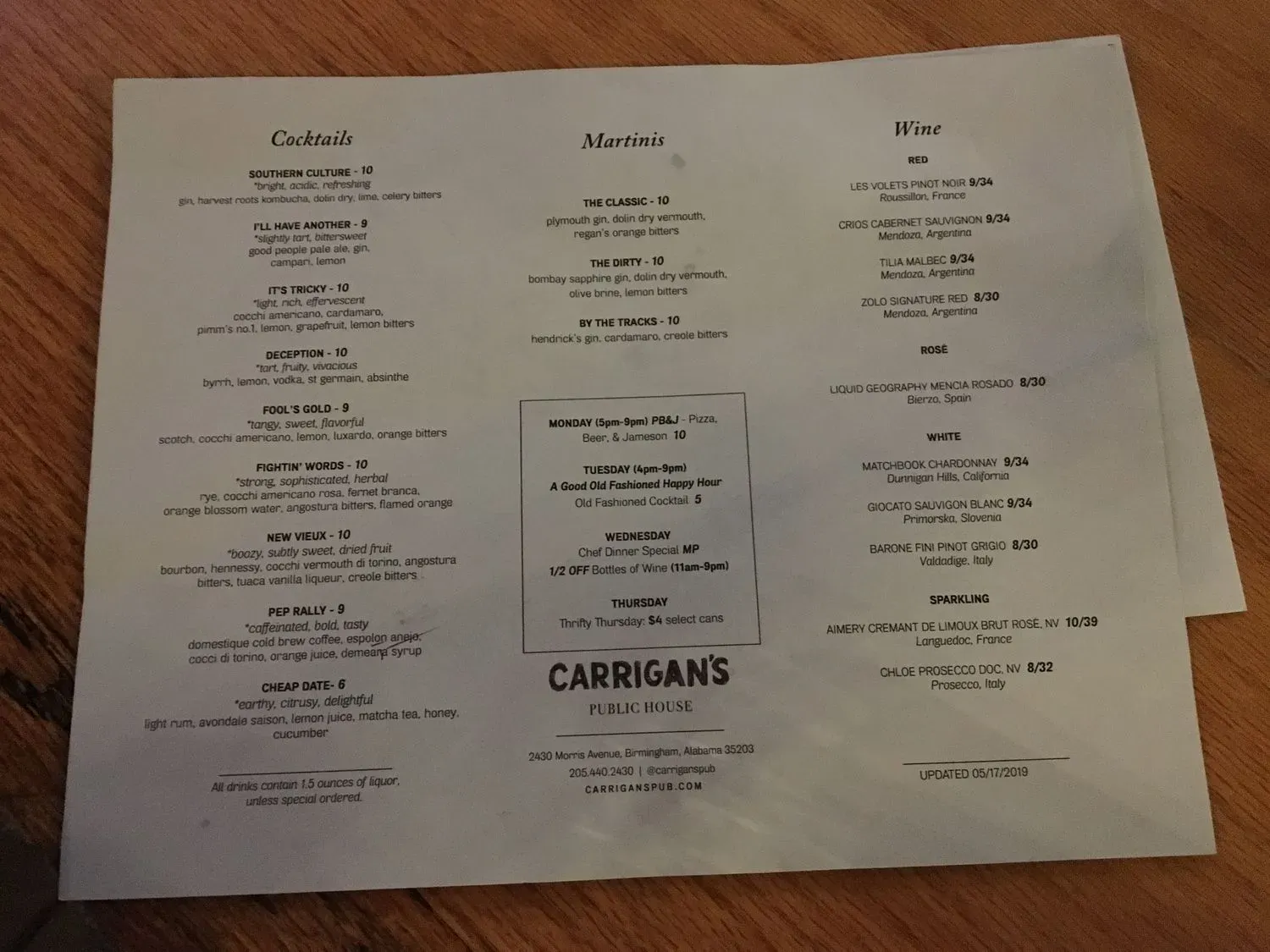 Menu 5