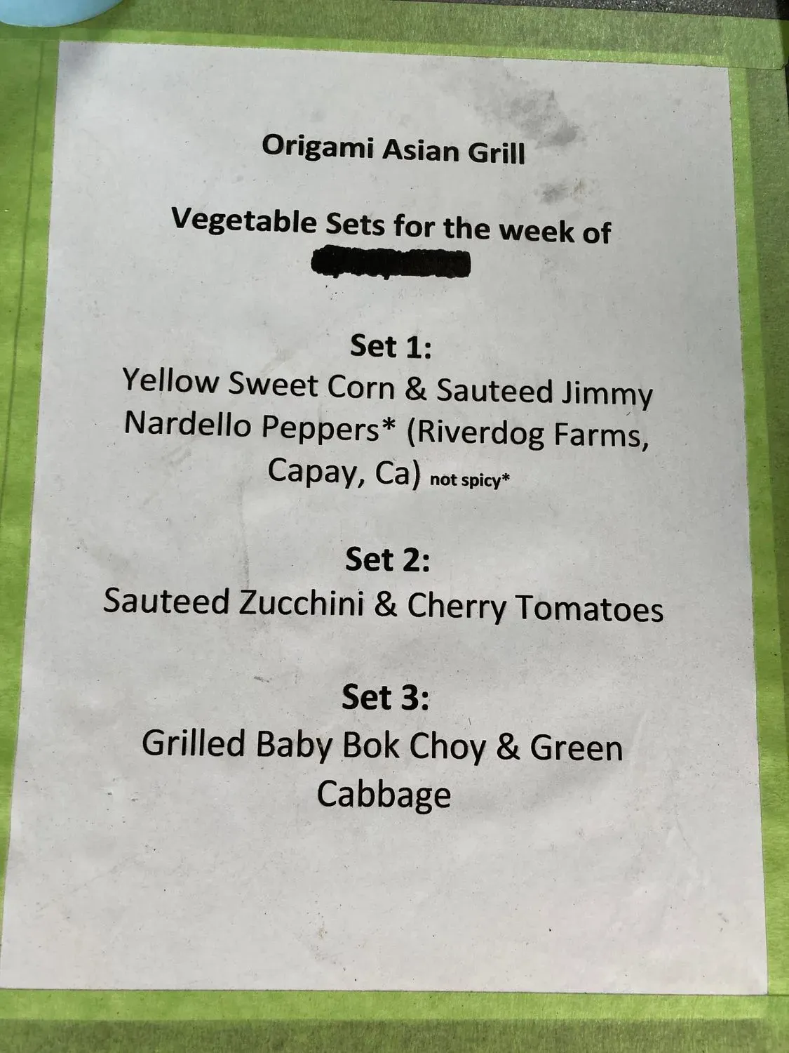 Menu 1