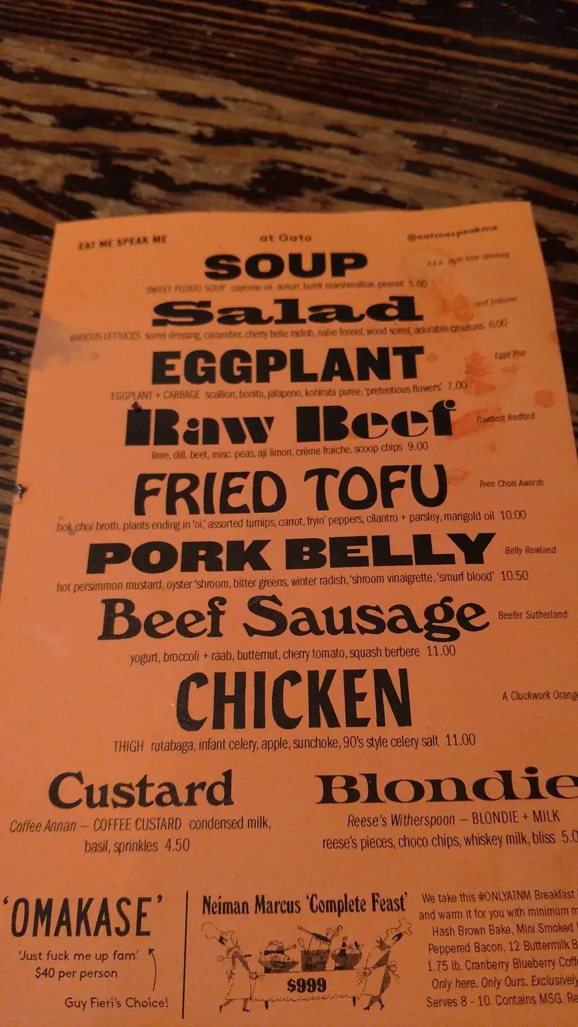 Menu 9