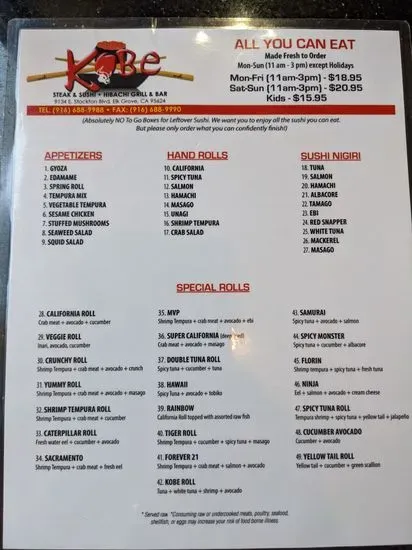 Menu 1