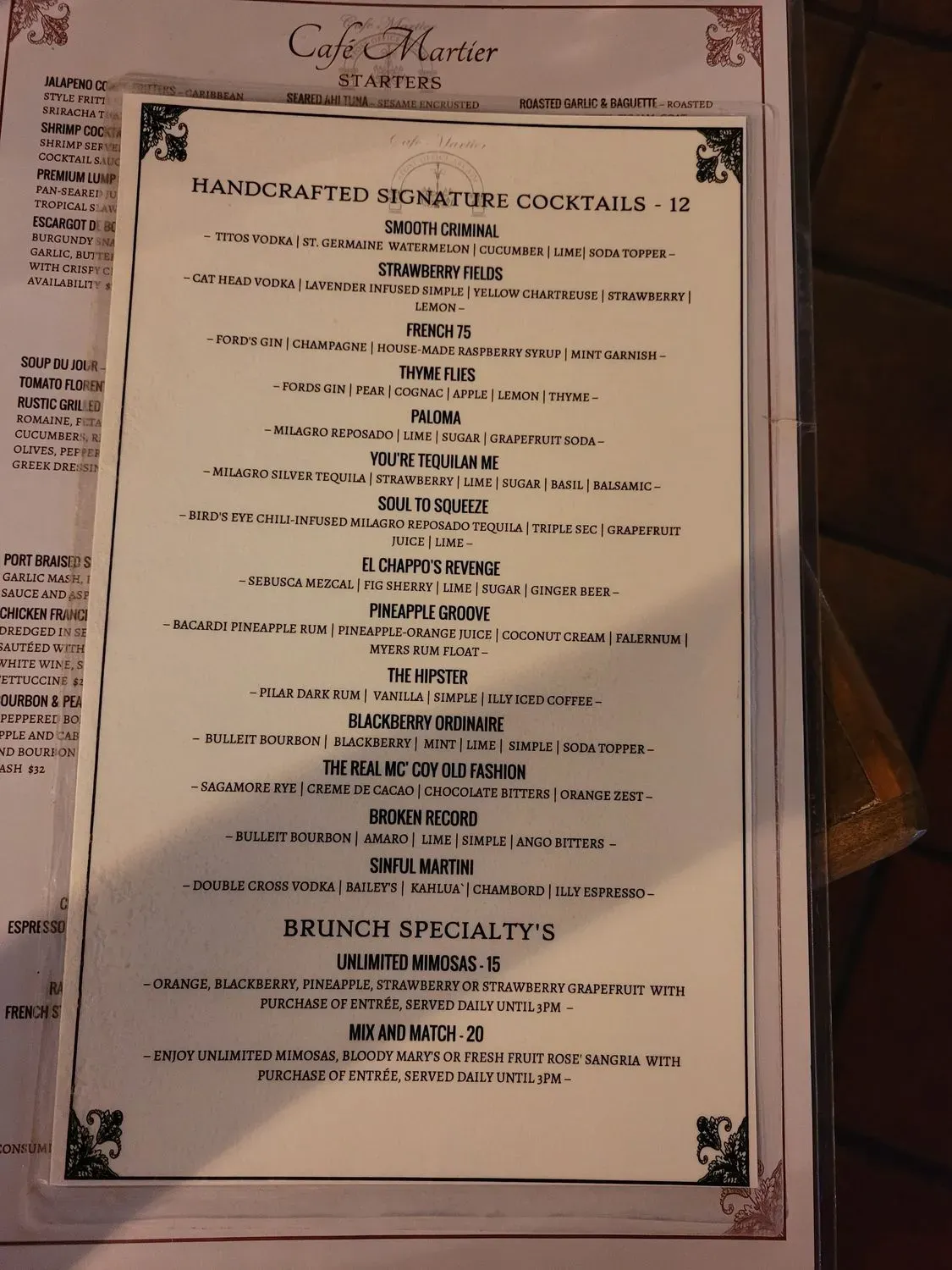 Menu 8