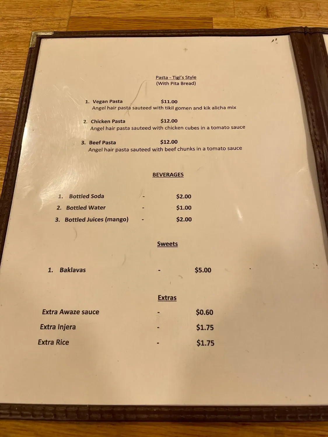 Menu 1