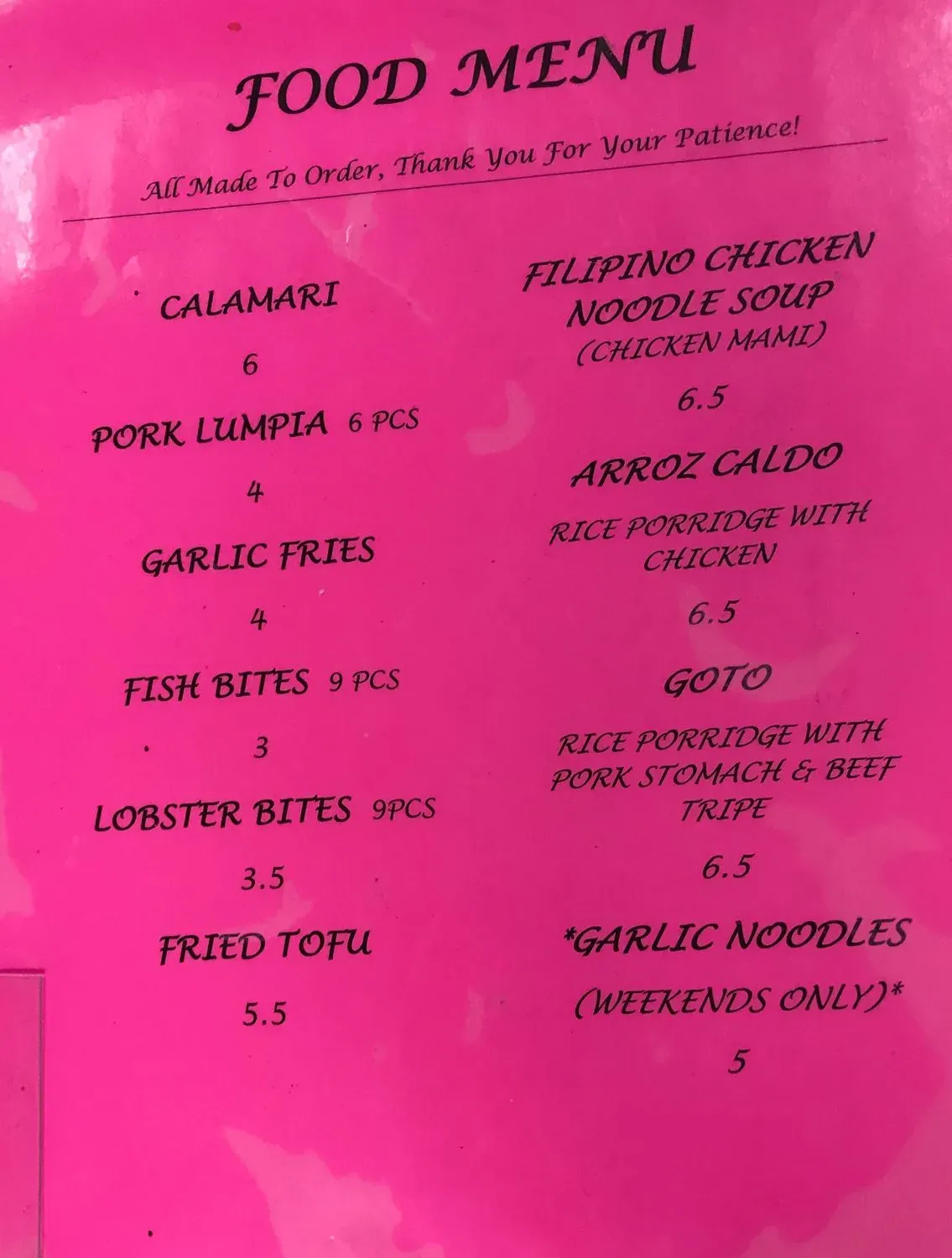 Menu 2