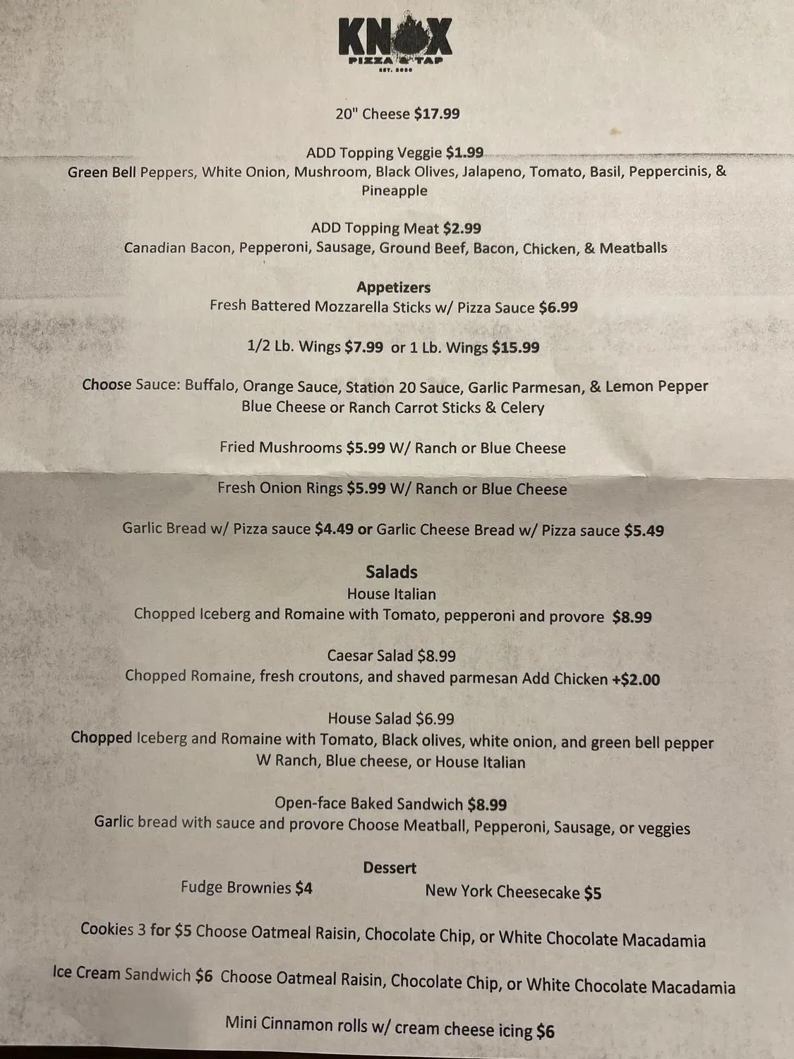 Menu 1