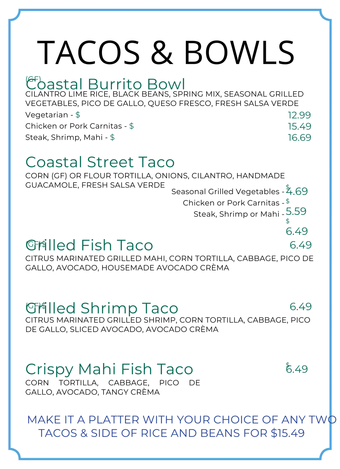 Menu 1