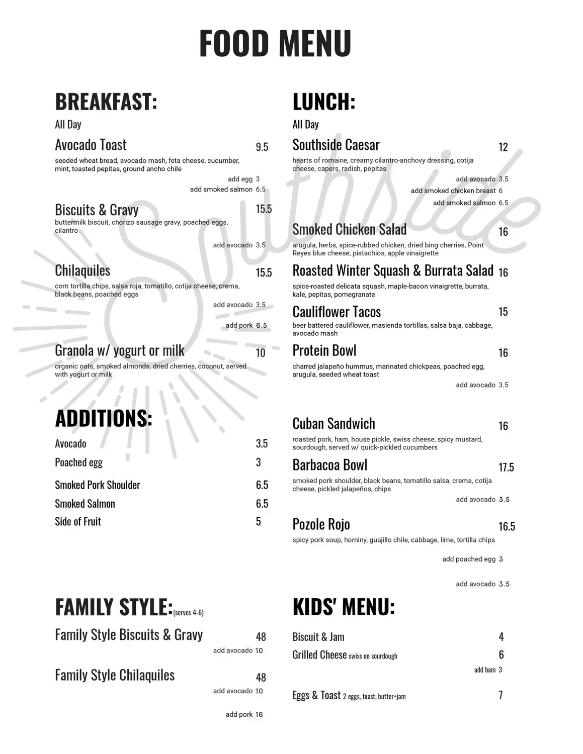 Menu 1