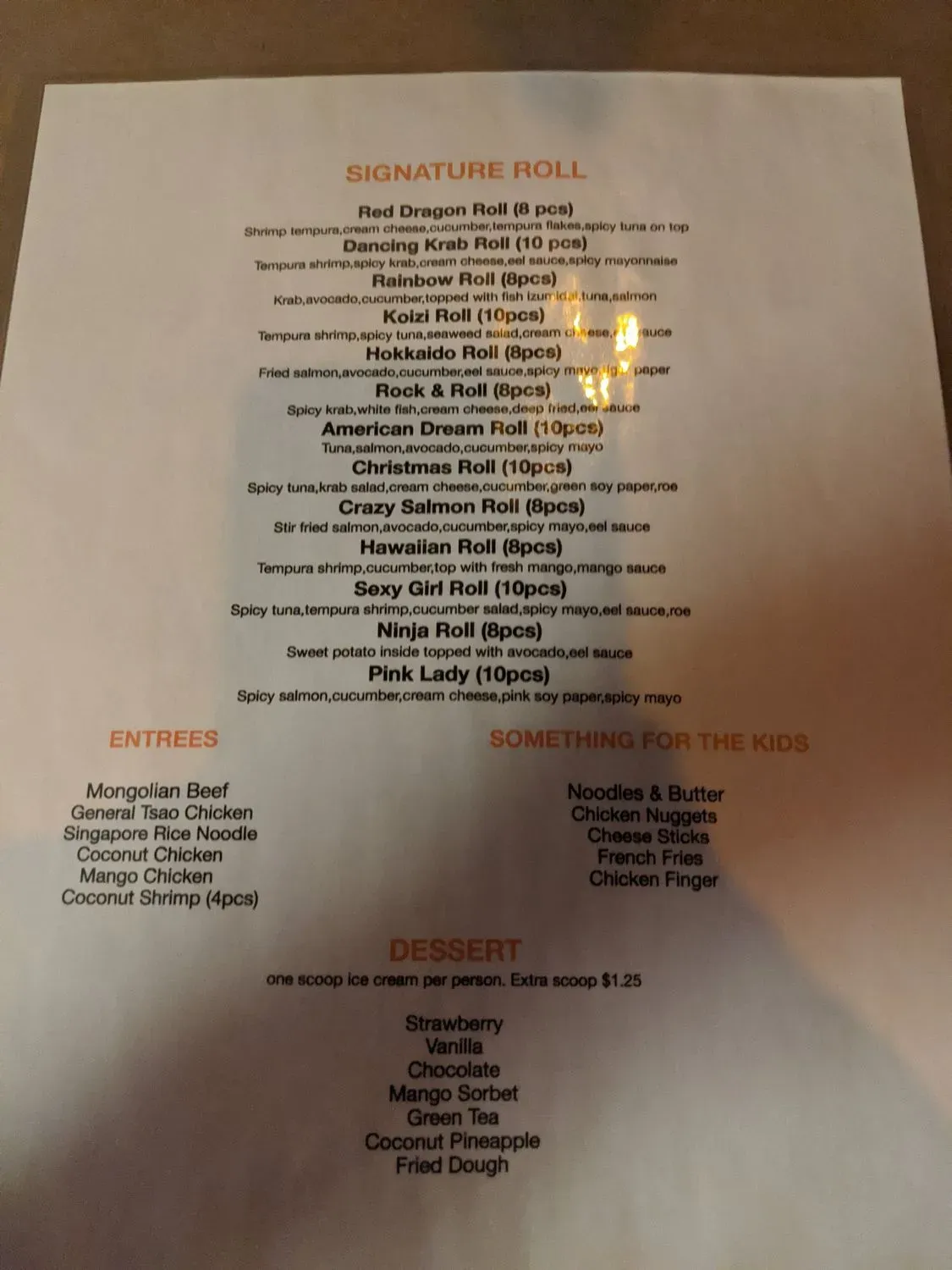 Menu 7