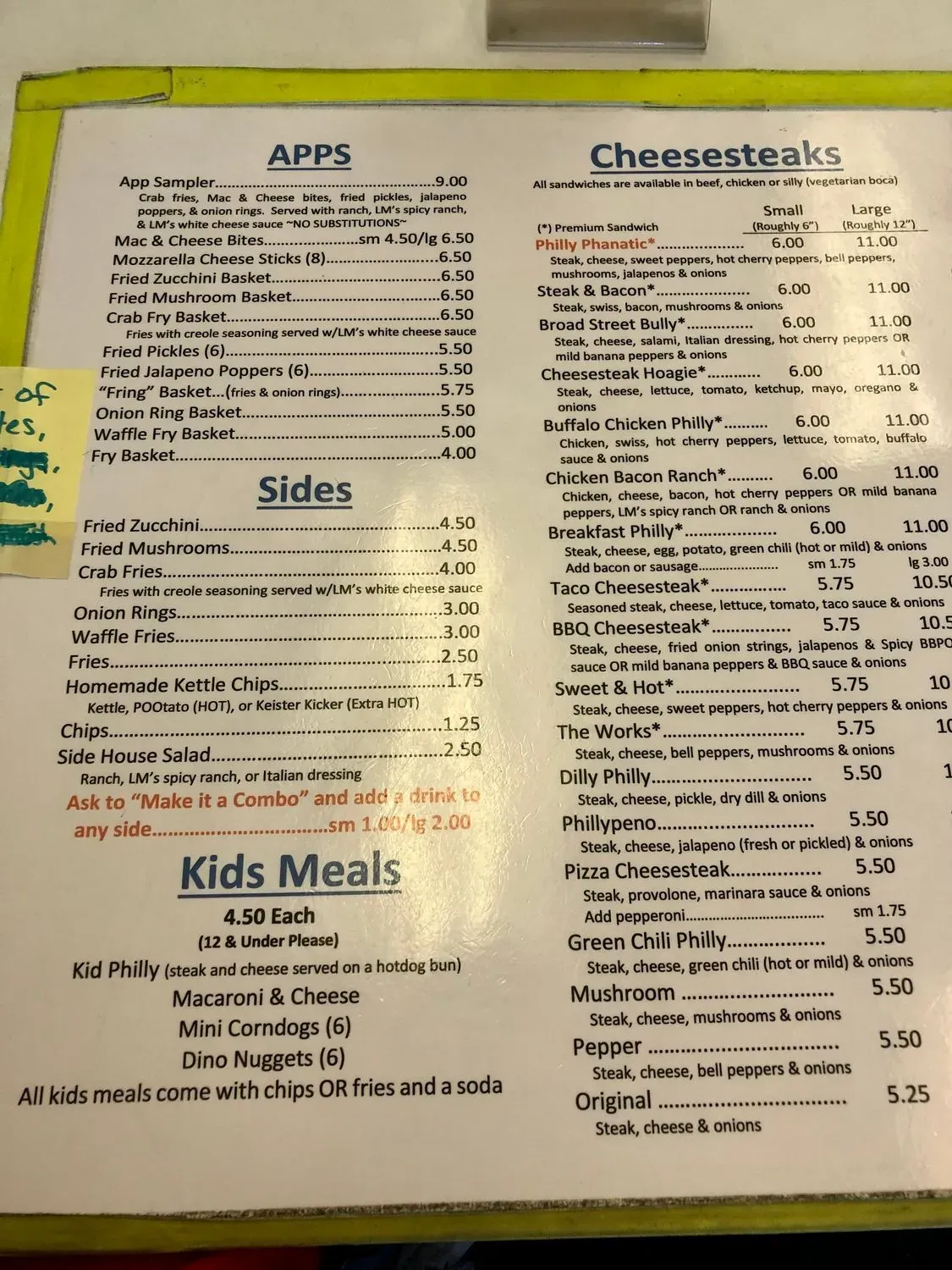 Menu 1