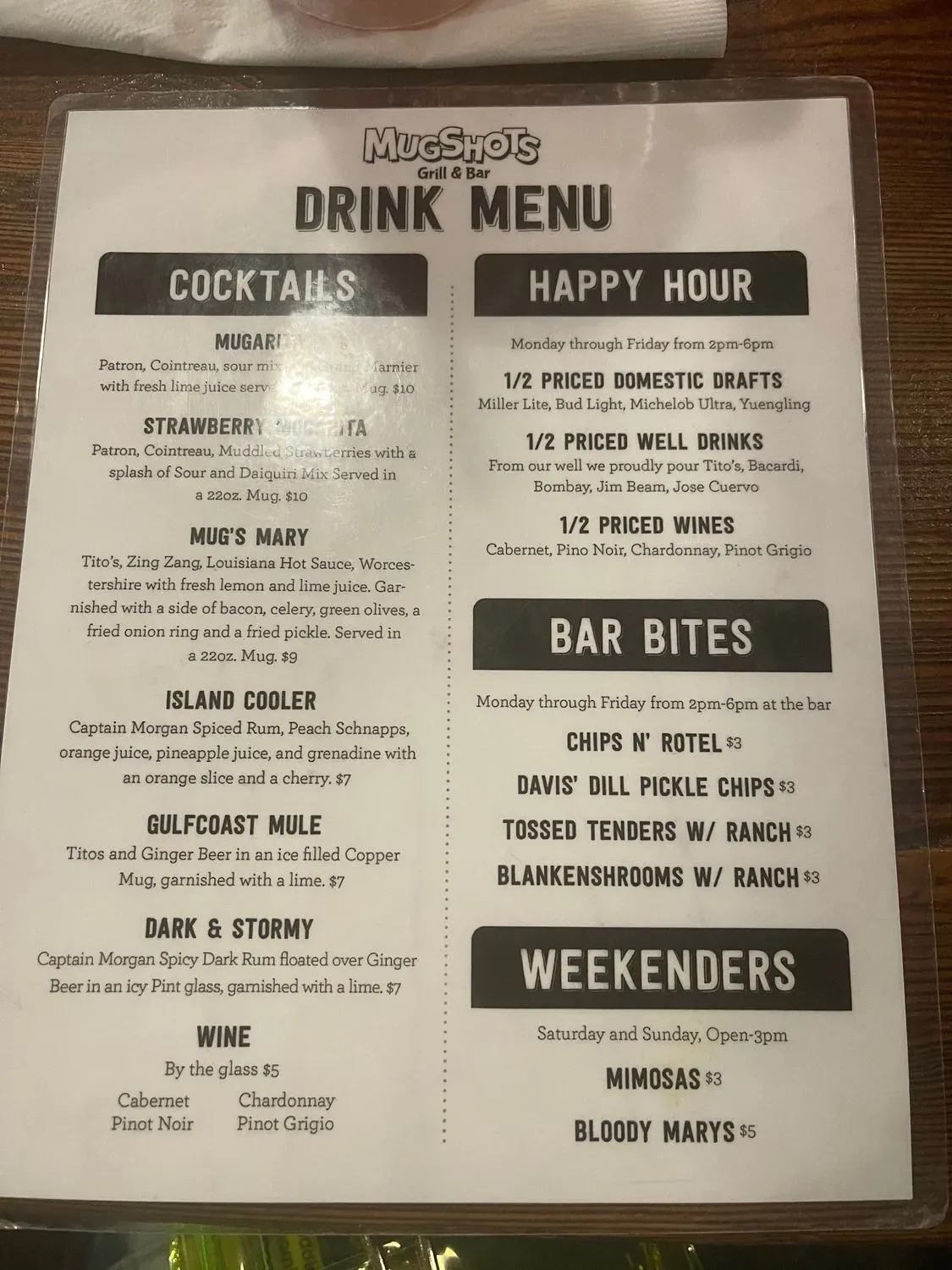 Menu 7