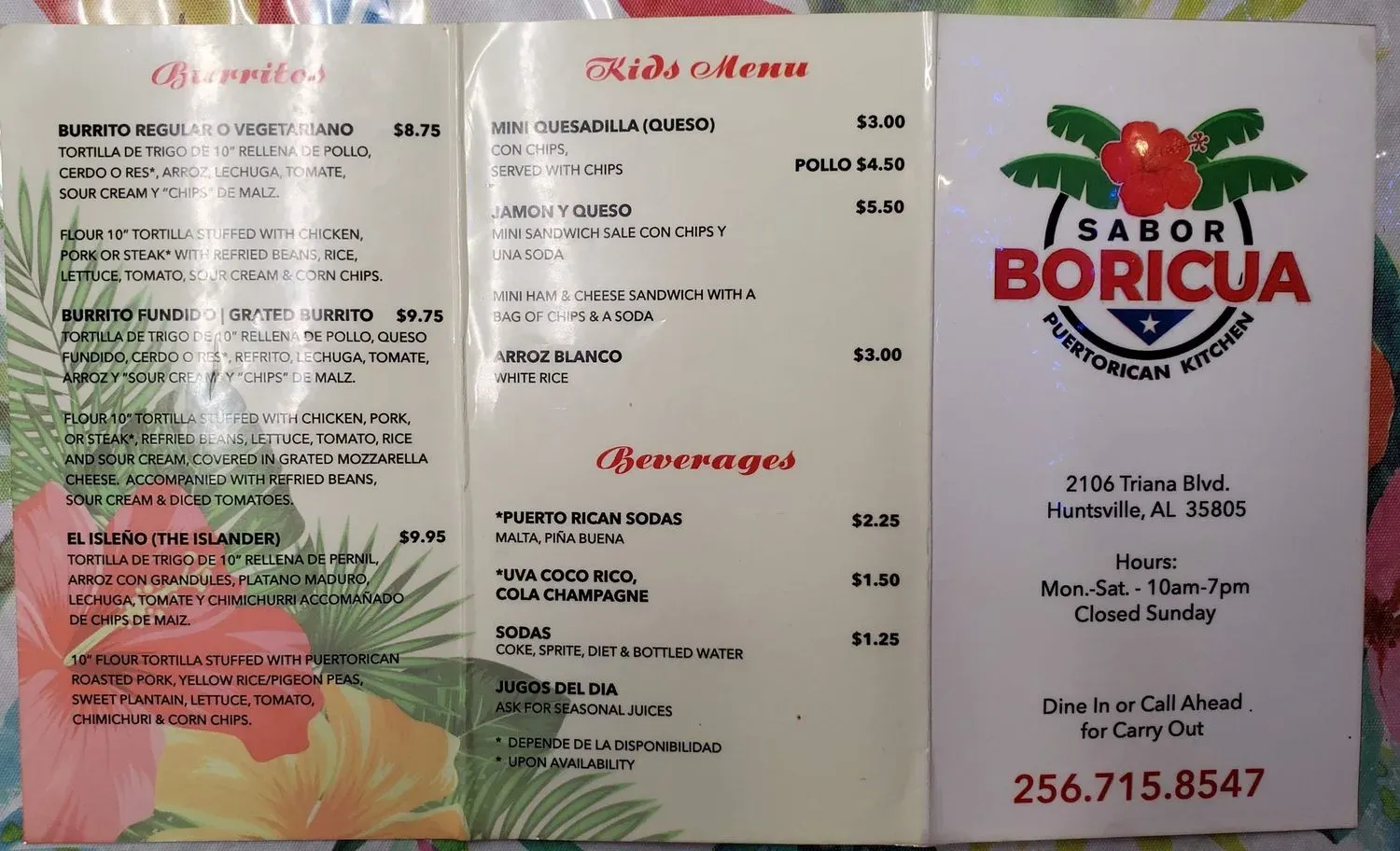 Menu 1