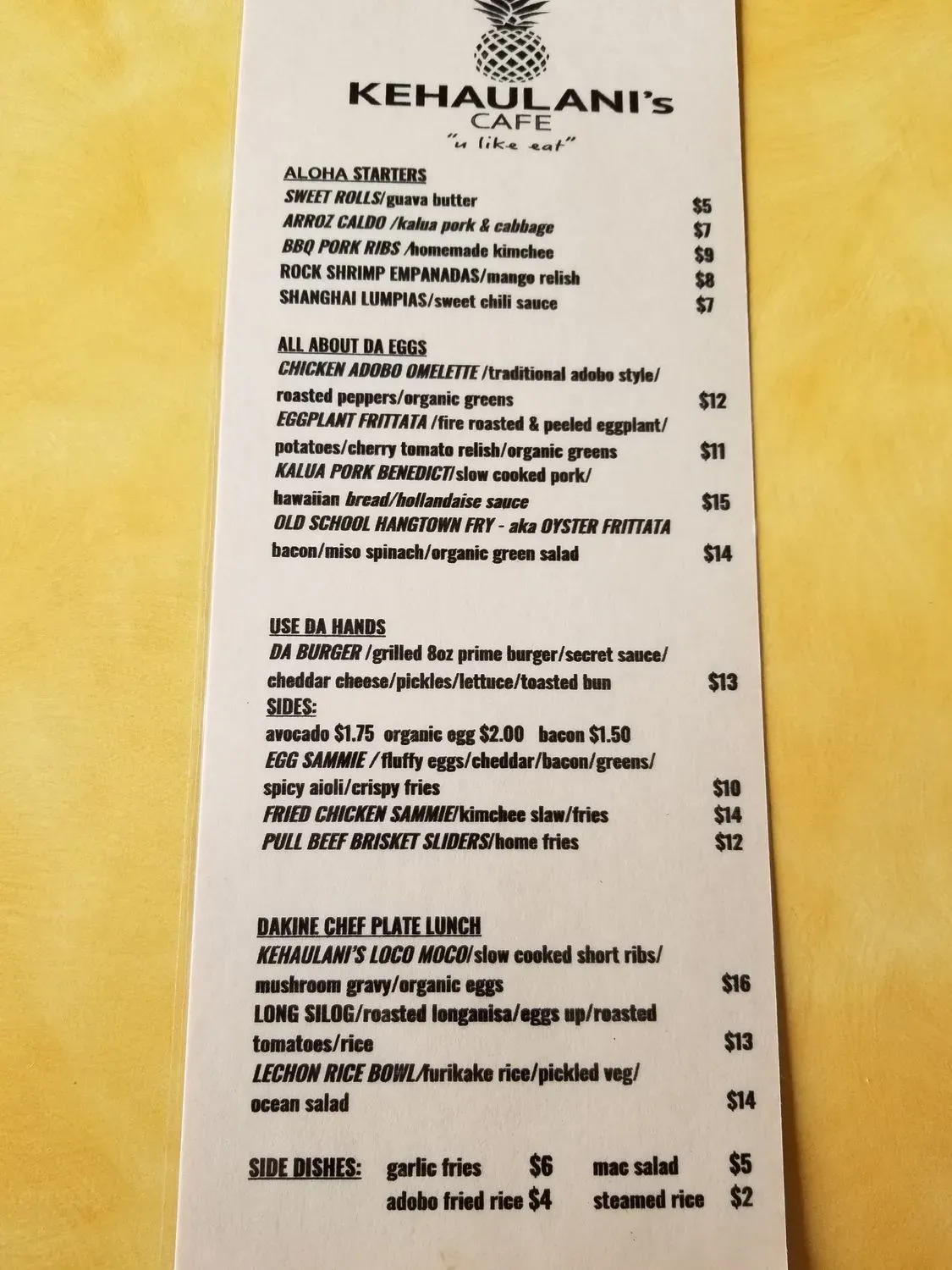 Menu 7