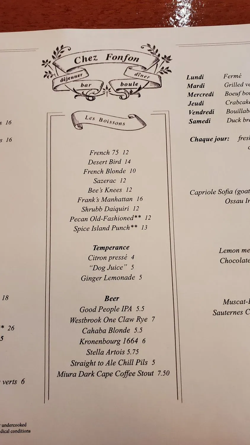 Menu 5