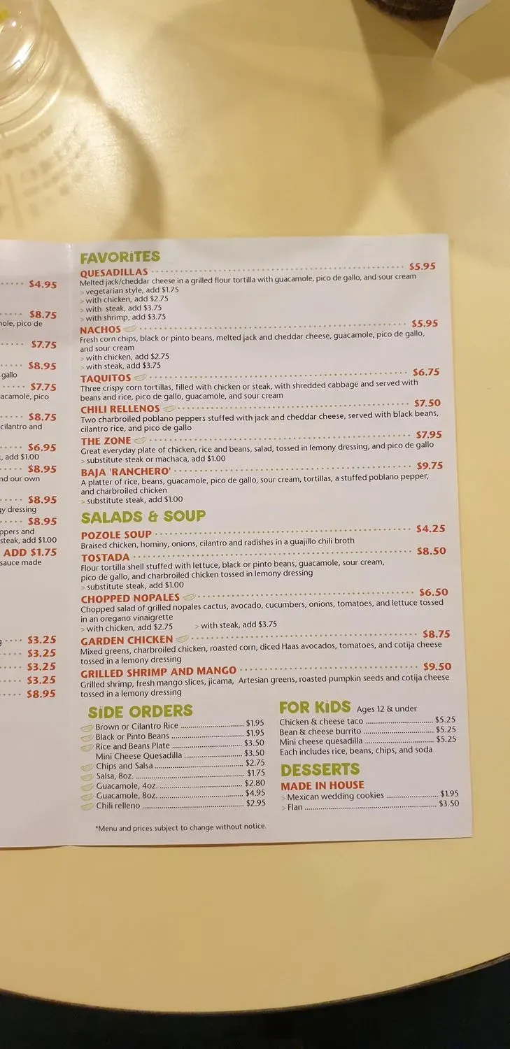 Menu 7