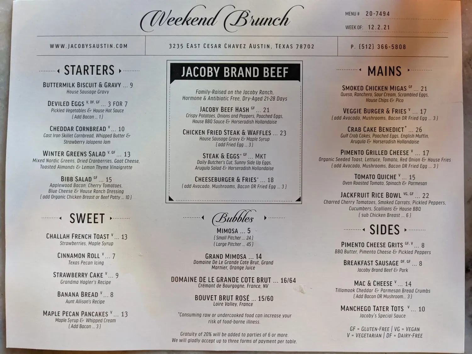 Menu 1