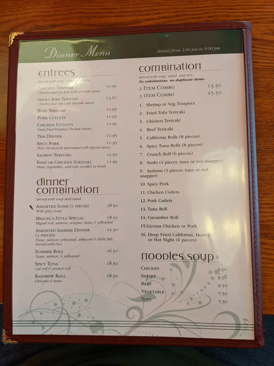 Menu 5