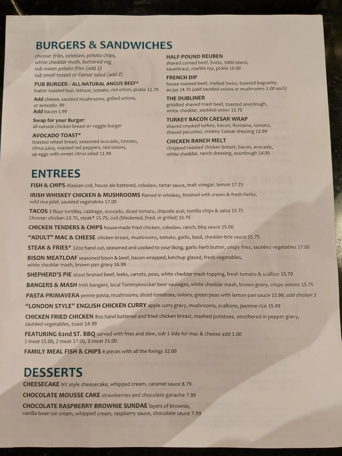 Menu 1