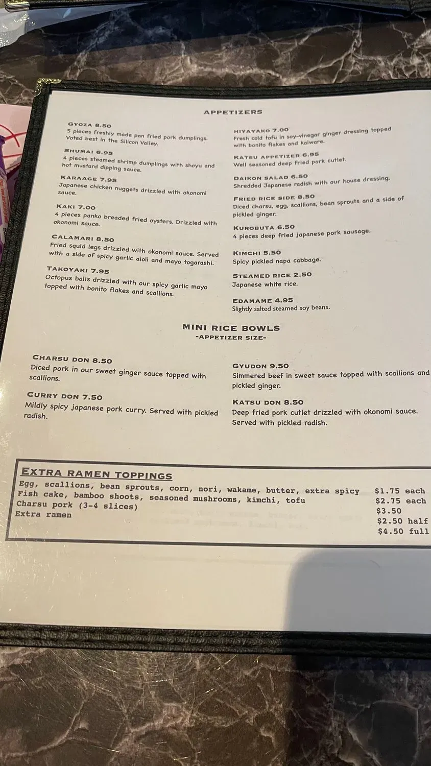 Menu 2