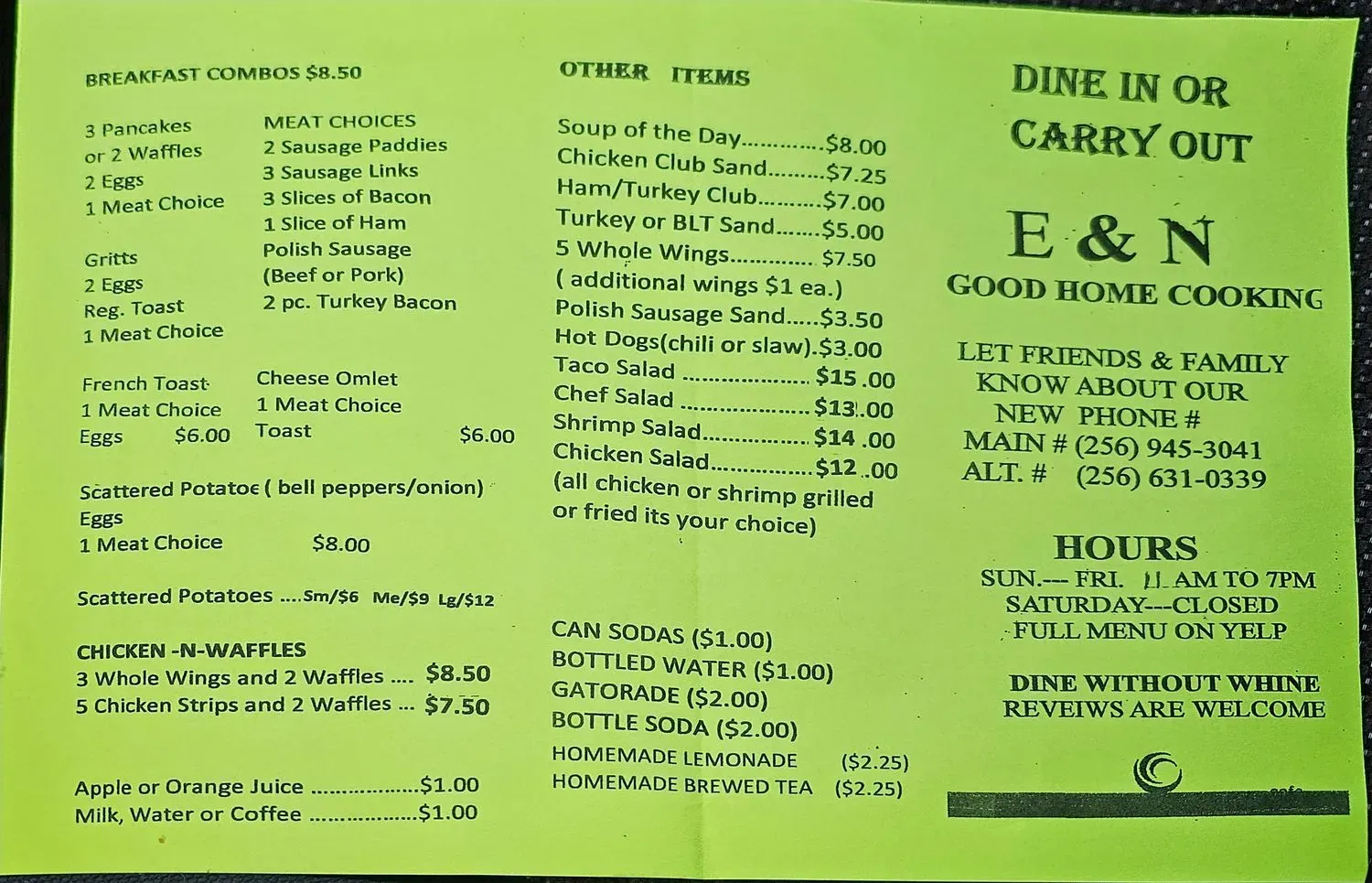 Menu 1