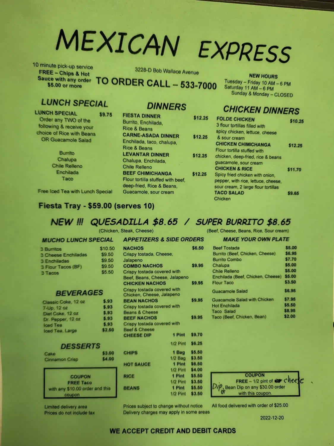 Menu 1