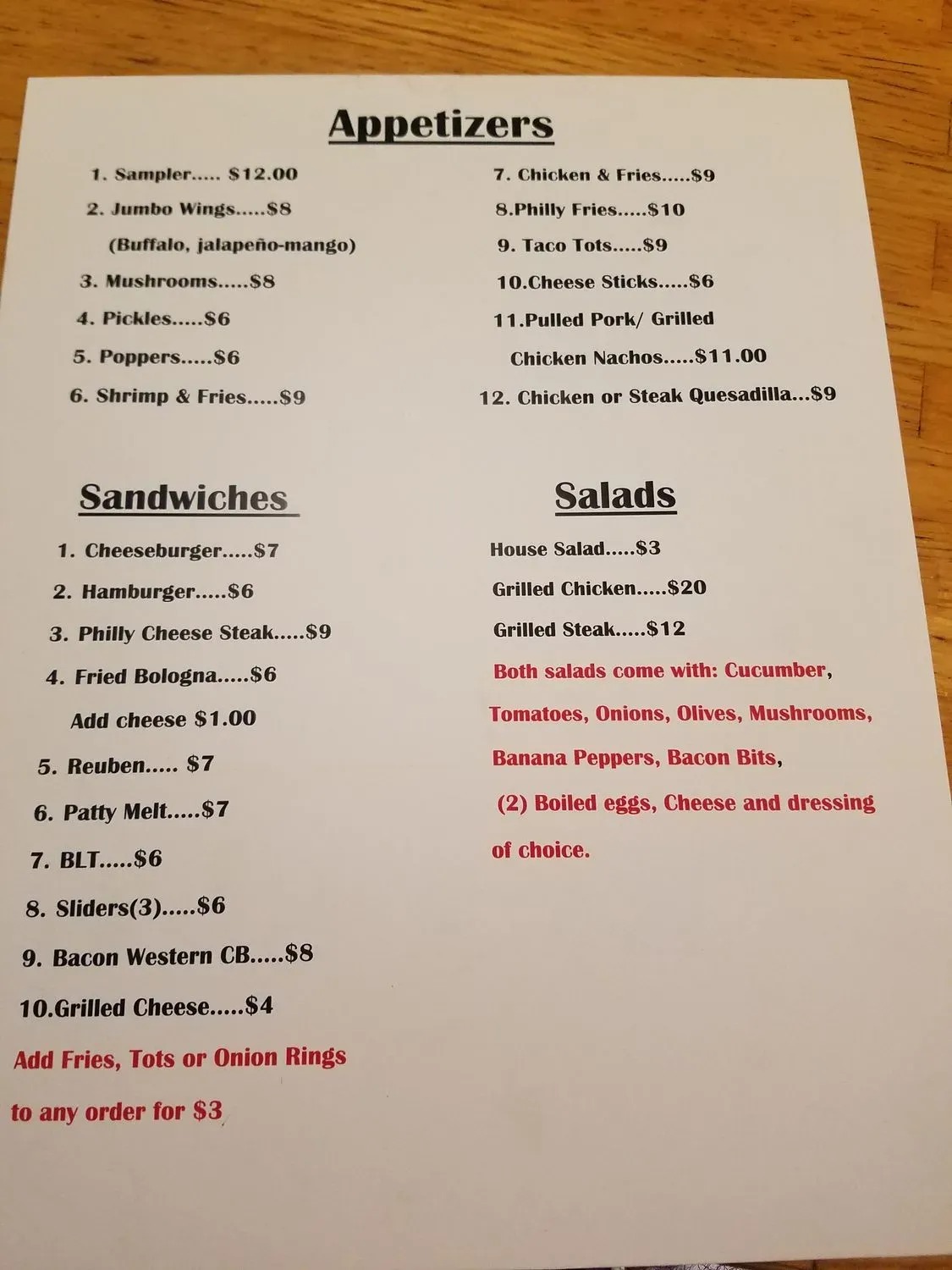 Menu 2