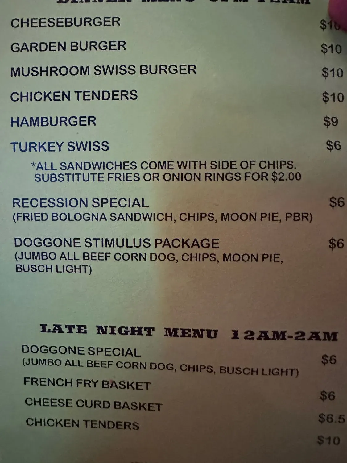 Menu 1