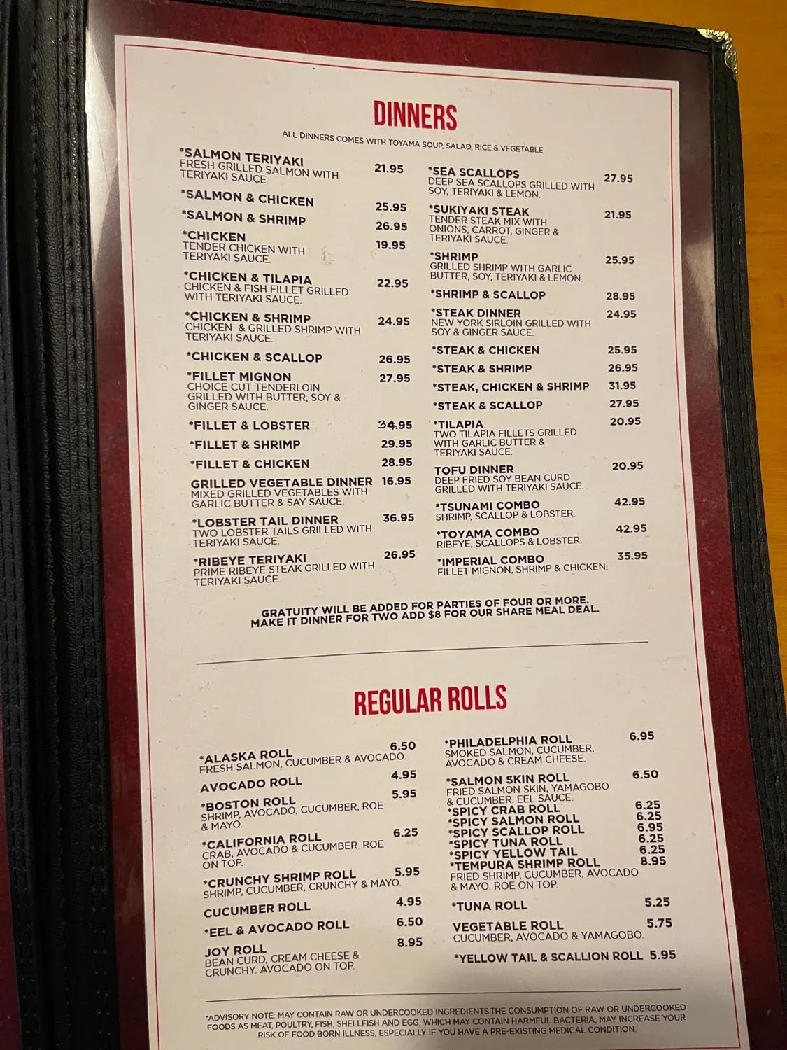 Menu 1