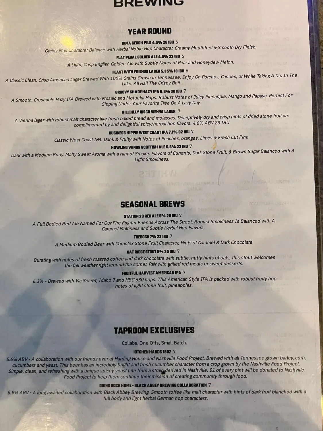 Menu 5