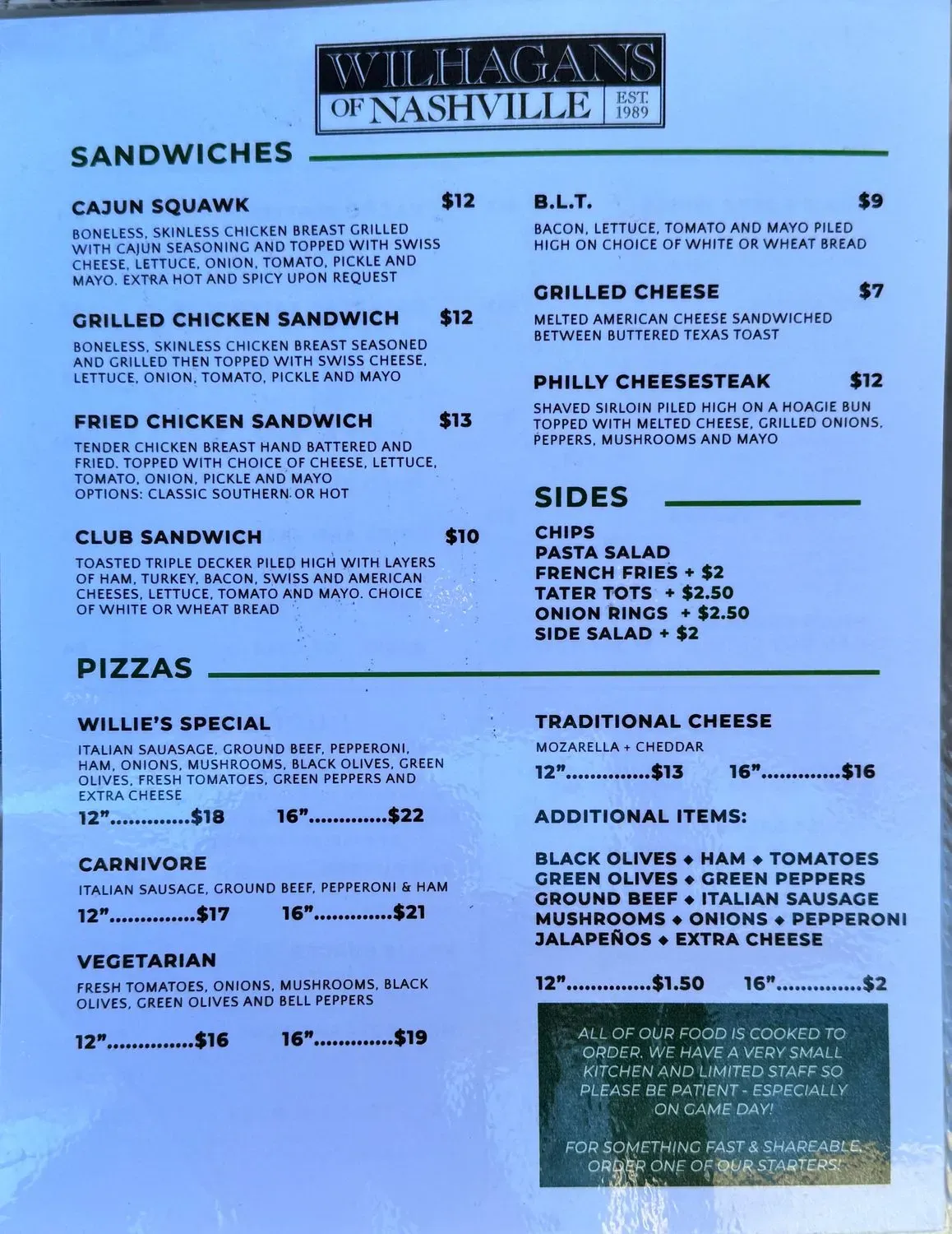 Menu 1