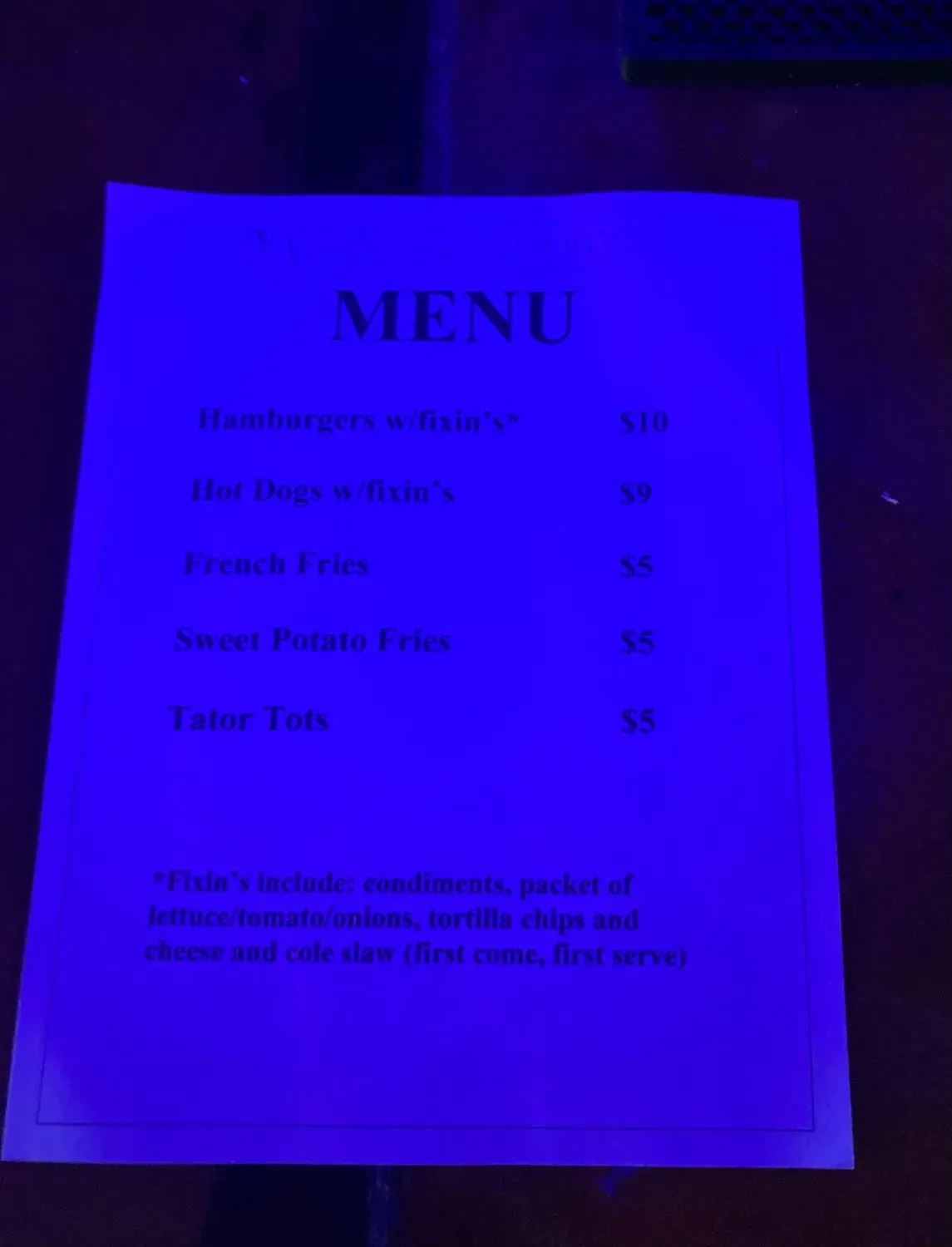 Menu 5